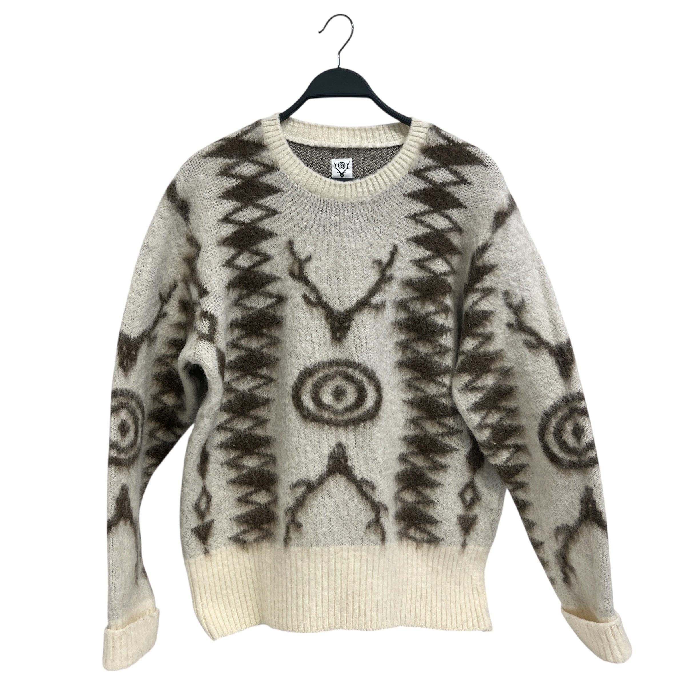 South2 West8(S2W8)/Heavy Sweater/XL/All Over Print/Mohair/CRM/ view 1
