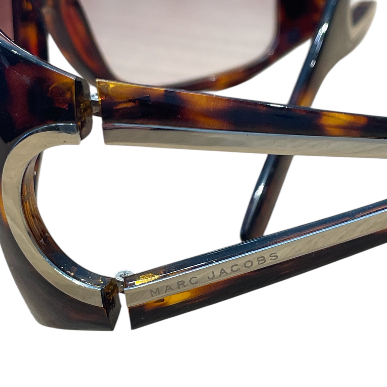 MARC JACOBS/Sunglasses/Tortoiseshell Pattern/BRW/OPEN SIDE BIG LENS view 3