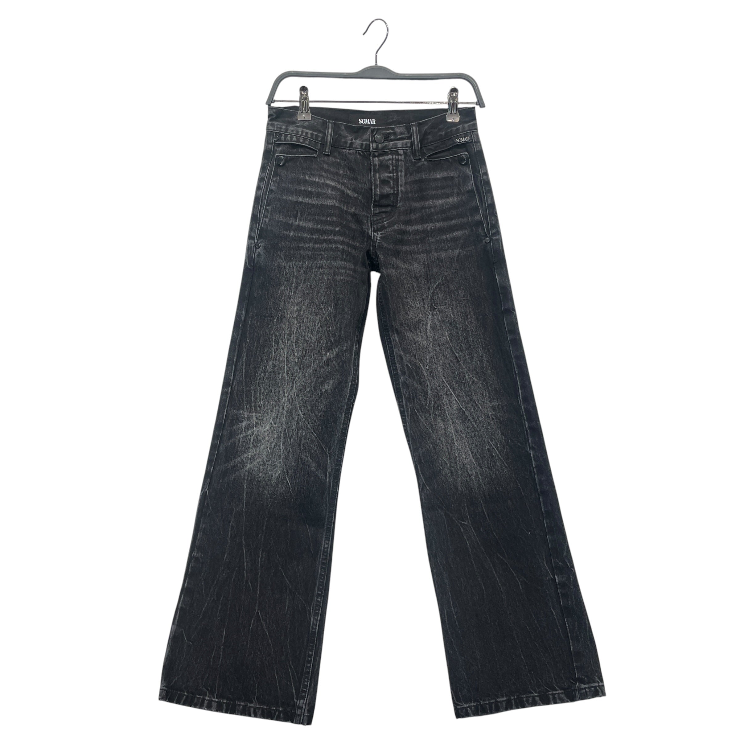 SOMAR/Straight Pants/28/Denim/BLK/VEIN DENIM view 1
