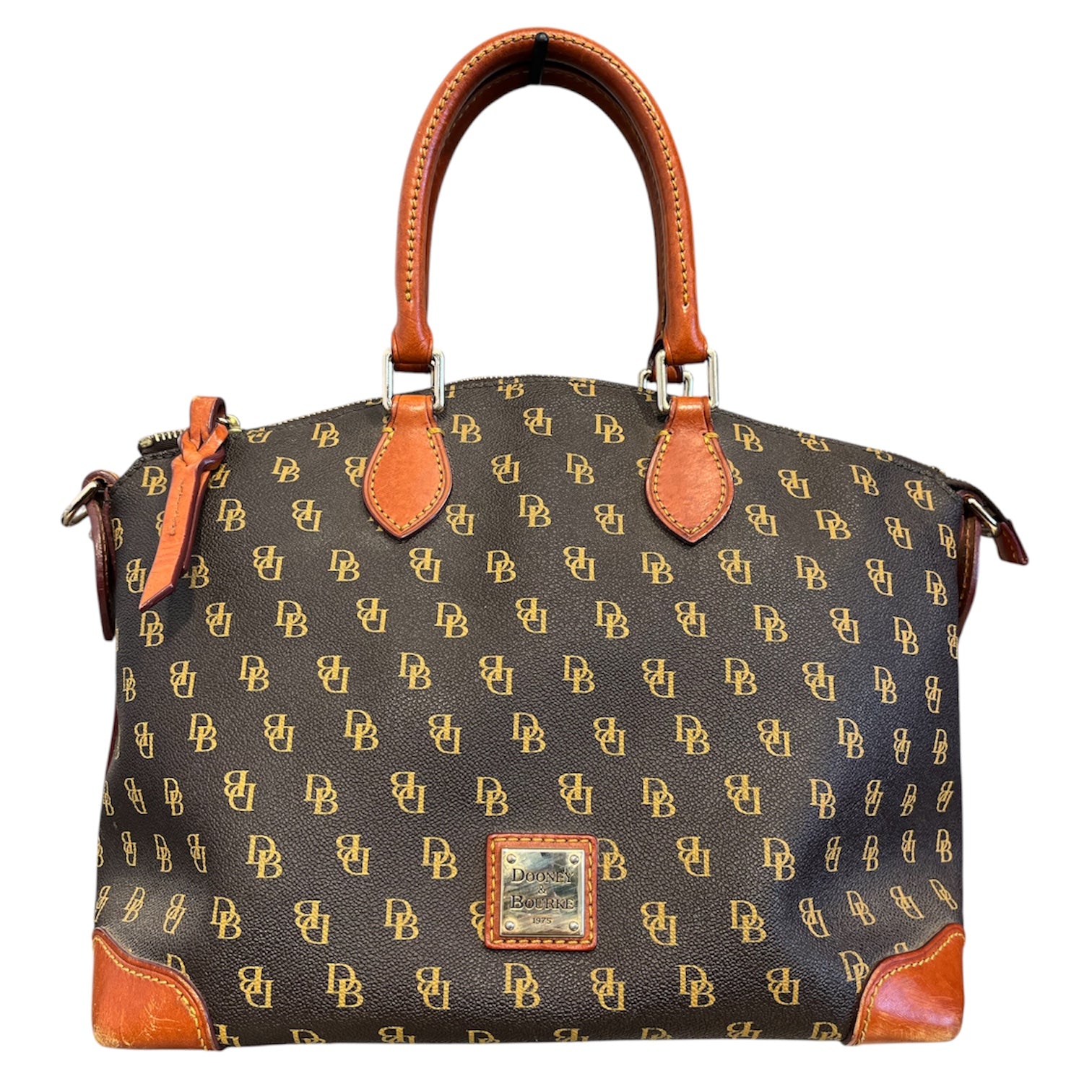 Dooney & Bourke/Bag/All Over Print/Leather/BRW/DB monogram view 1