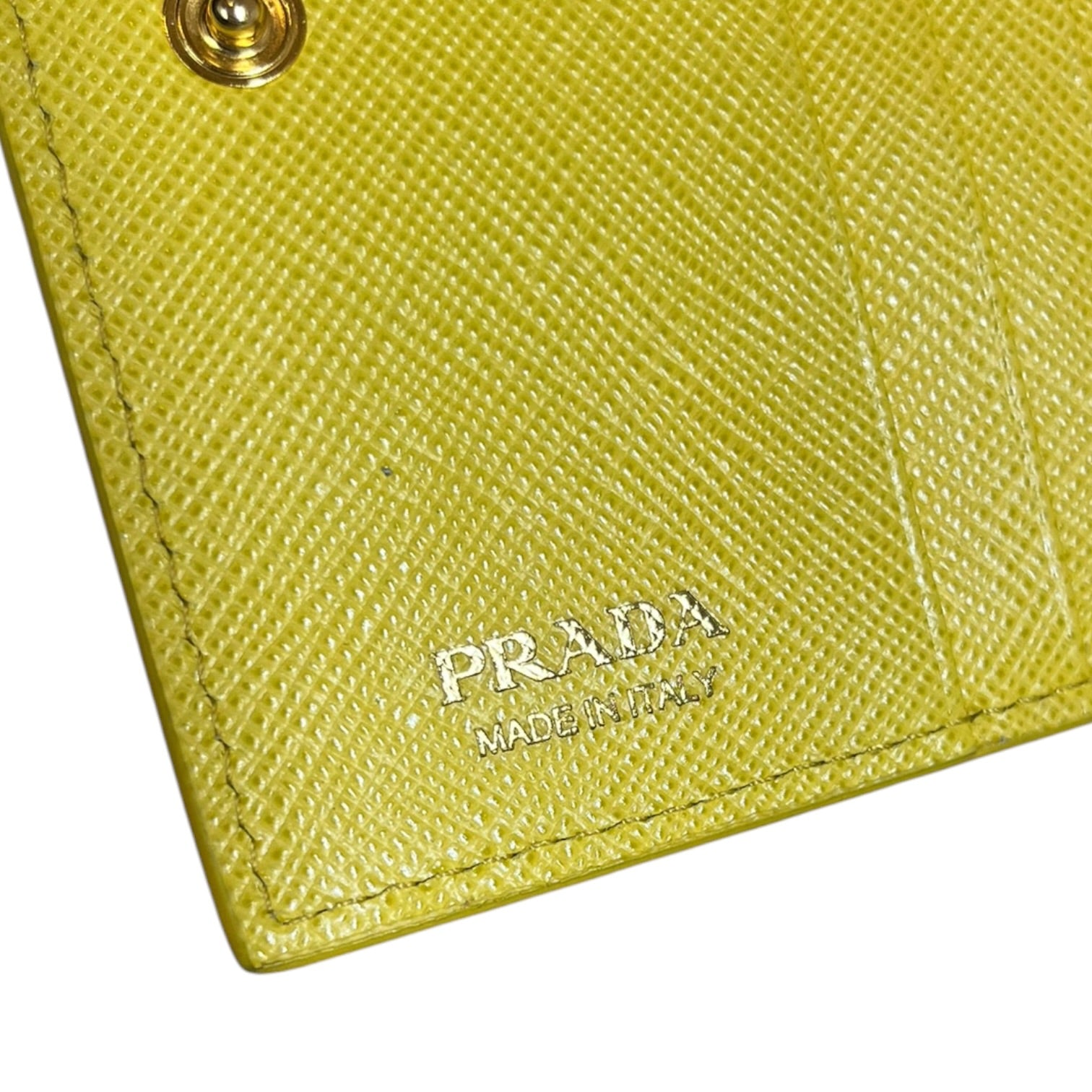 PRADA/Bifold Wallet/Leather/YEL/L's/ view 5