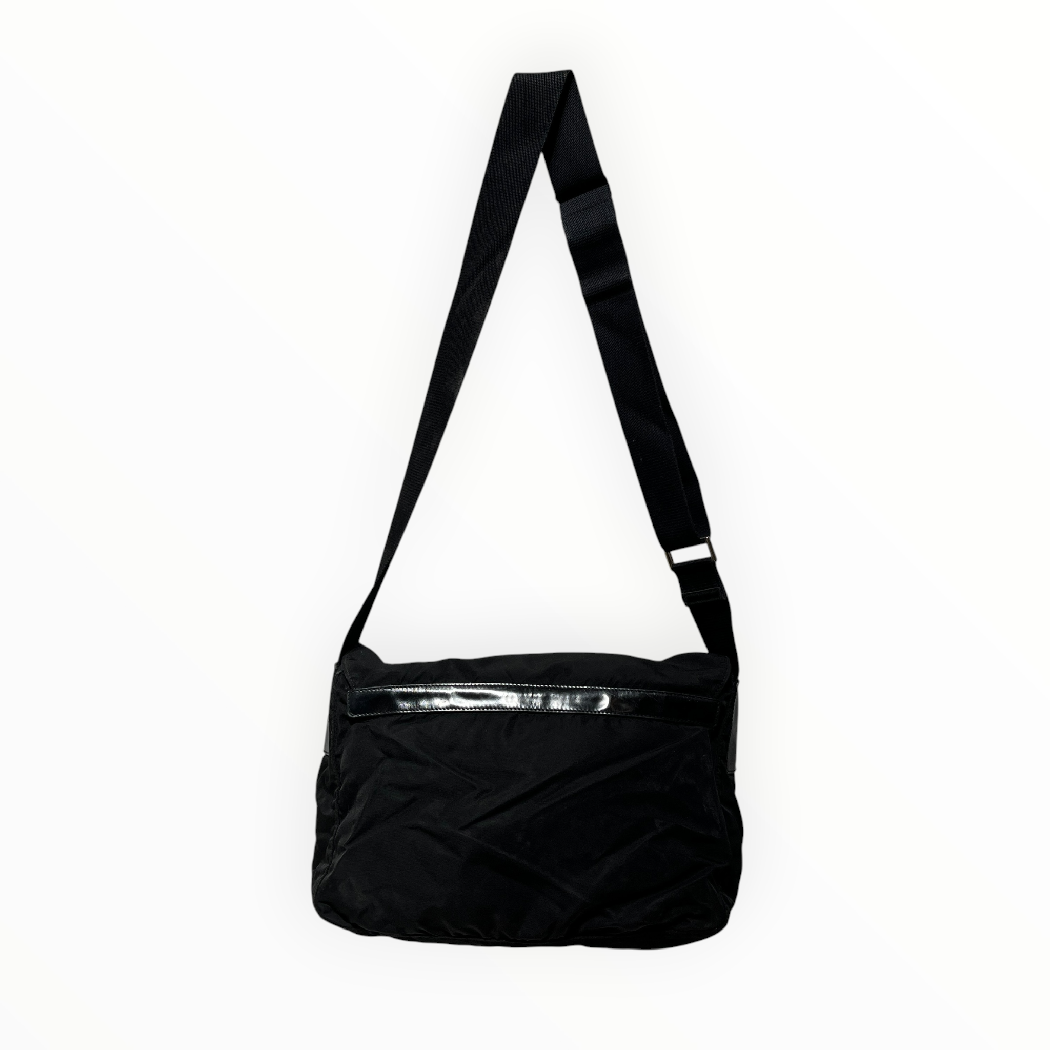 PRADA/Cross Body Bag/Nylon/BLK/tessuto messenger view 2