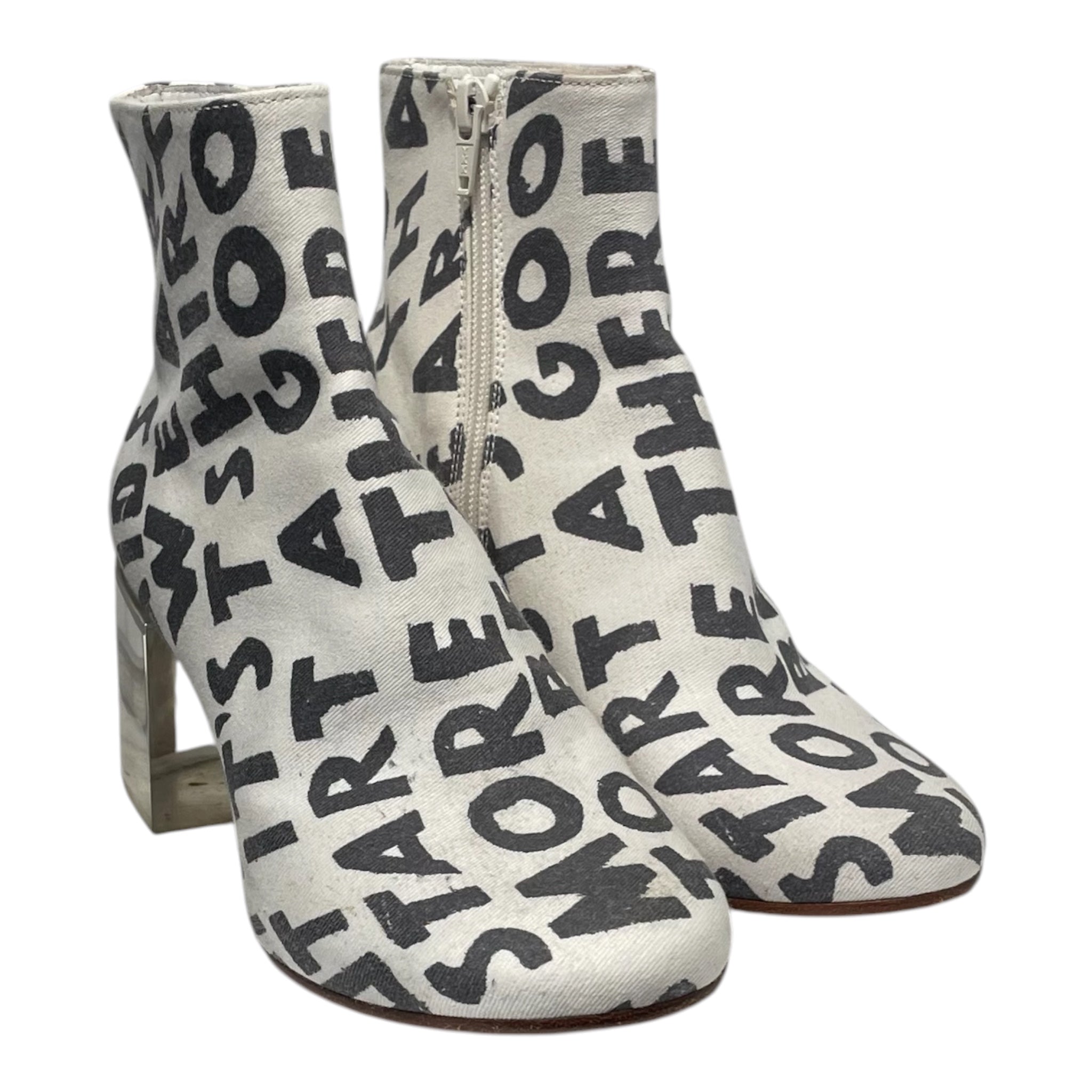 MM6/Boots/EU 37/All Over Print/WHT/print clear heel view 1