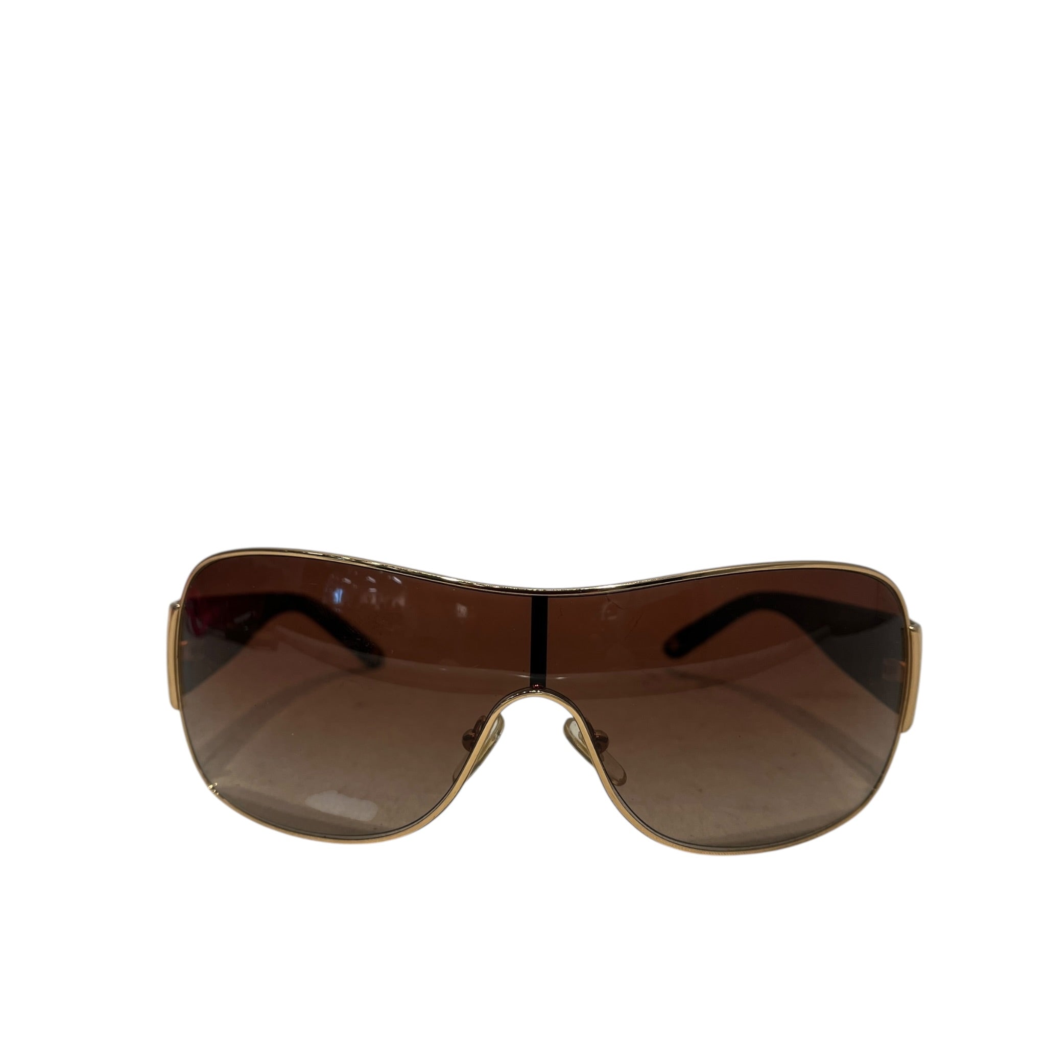 VERSACE/Sunglasses/Metal/GLD/L's/BROWN GRADIENT/SHIELD view 1