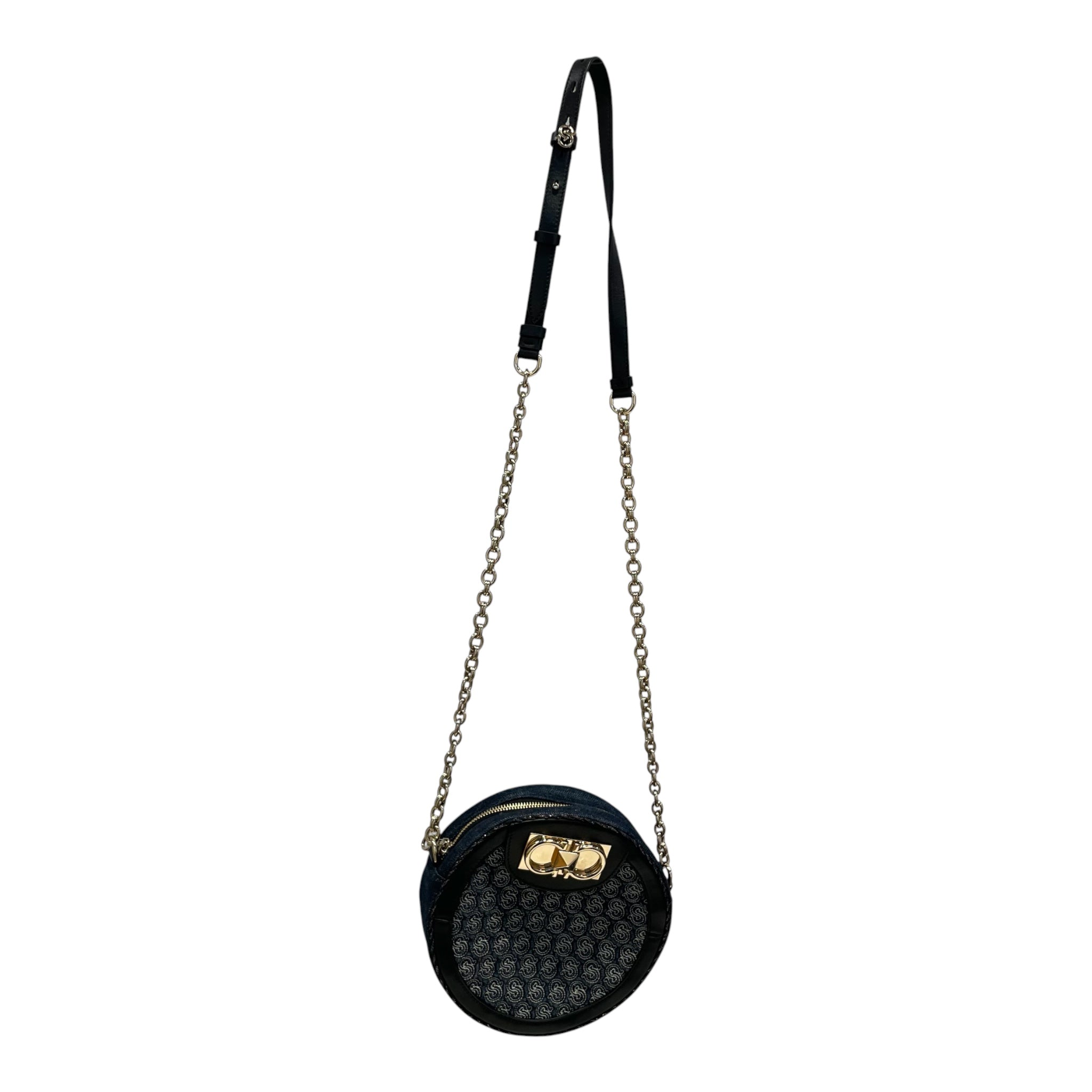 Salvatore Ferragamo/Cross Body Bag/Monogram/IDG/gld hard/leather shoulder bag/ view 1