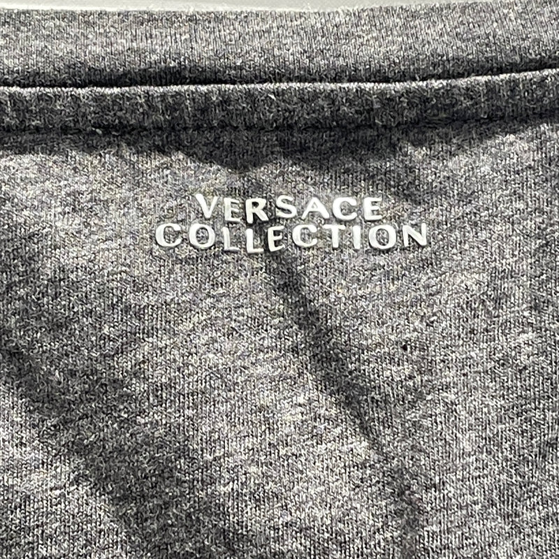 VERSACE/T-Shirt/XL/Cotton/GRY/Graphic/