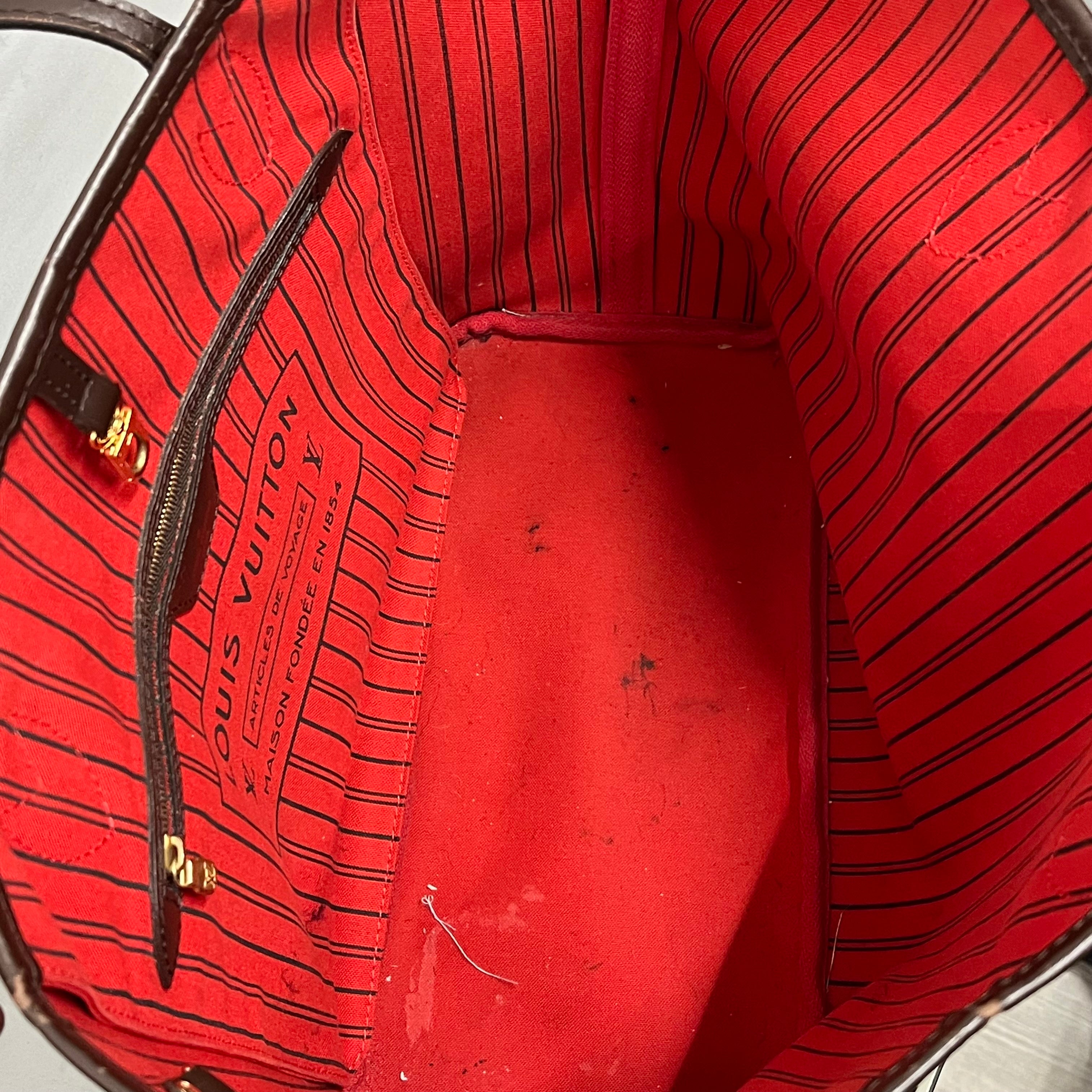 LOUIS VUITTON/Tote Bag/Plaid/Leather/BRW/MM DAMIER view 7