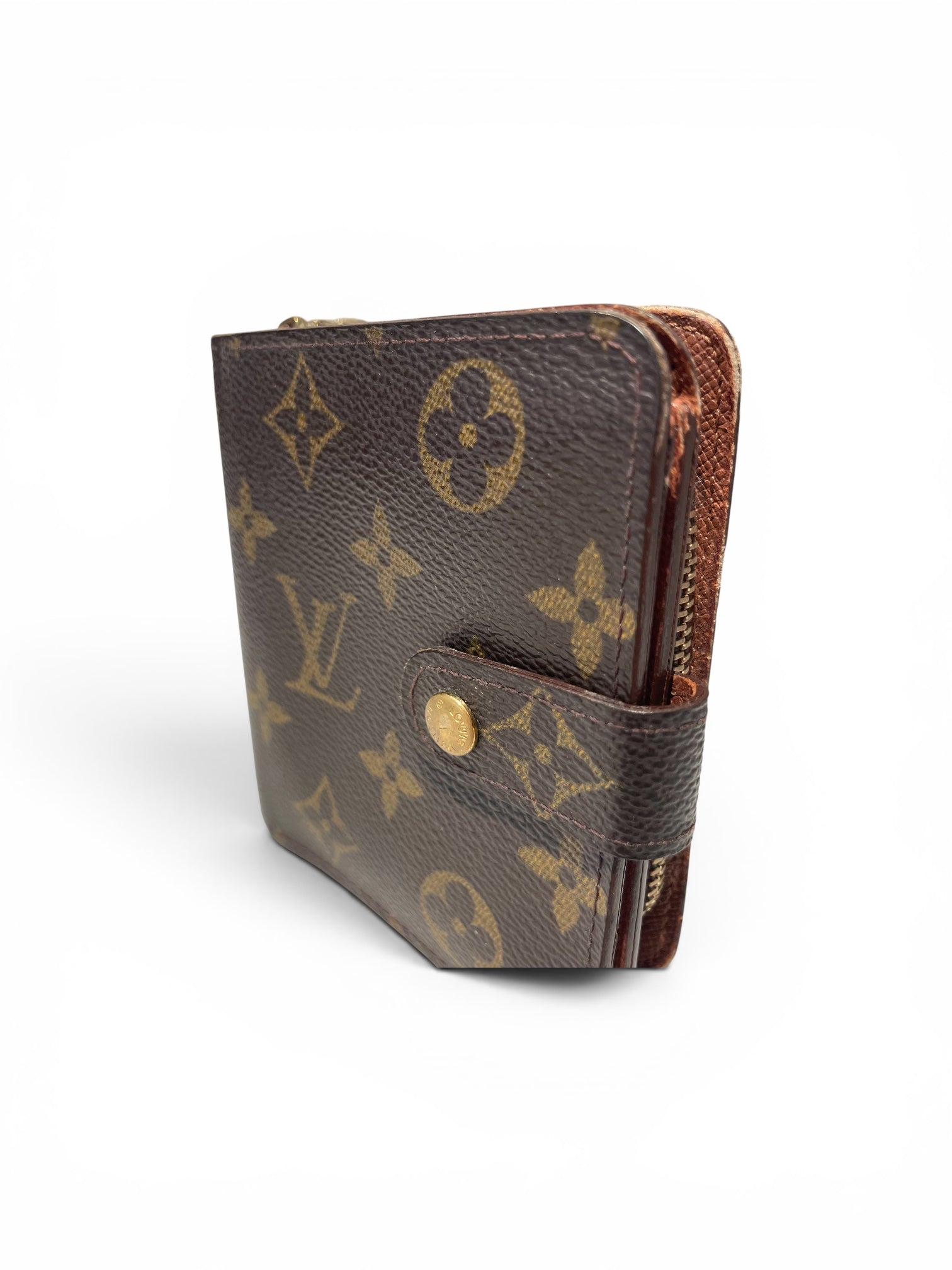 LOUIS VUITTON/Bifold Wallet/Leather/BRW/L's/Zipper view 5