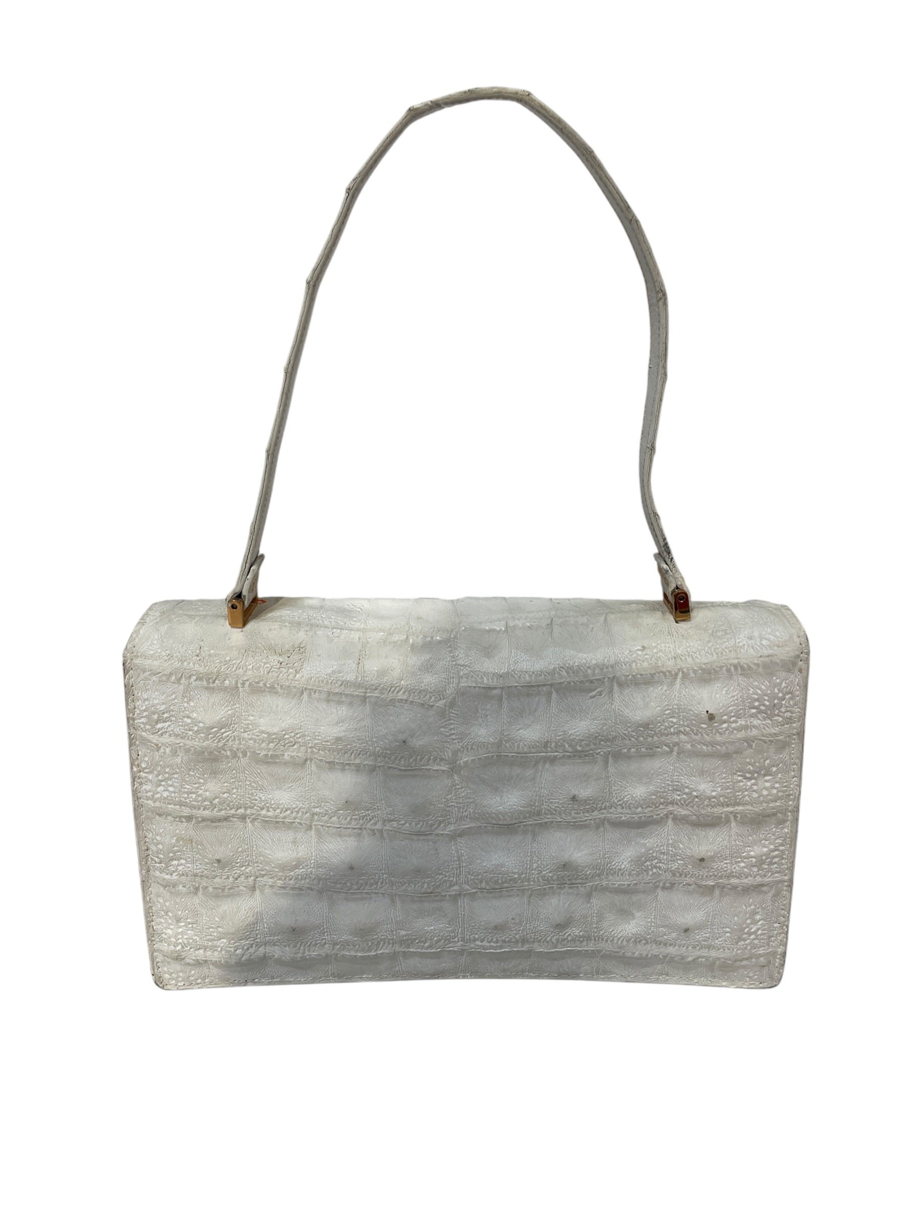 Lucille de Paris/Hand Bag/Animal Pattern/WHT/VINTAGE 'croco sauvage' view 2