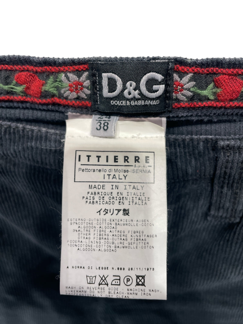 DOLCE&GABBANA/Straight Pants/12/Corduroy/NVY/