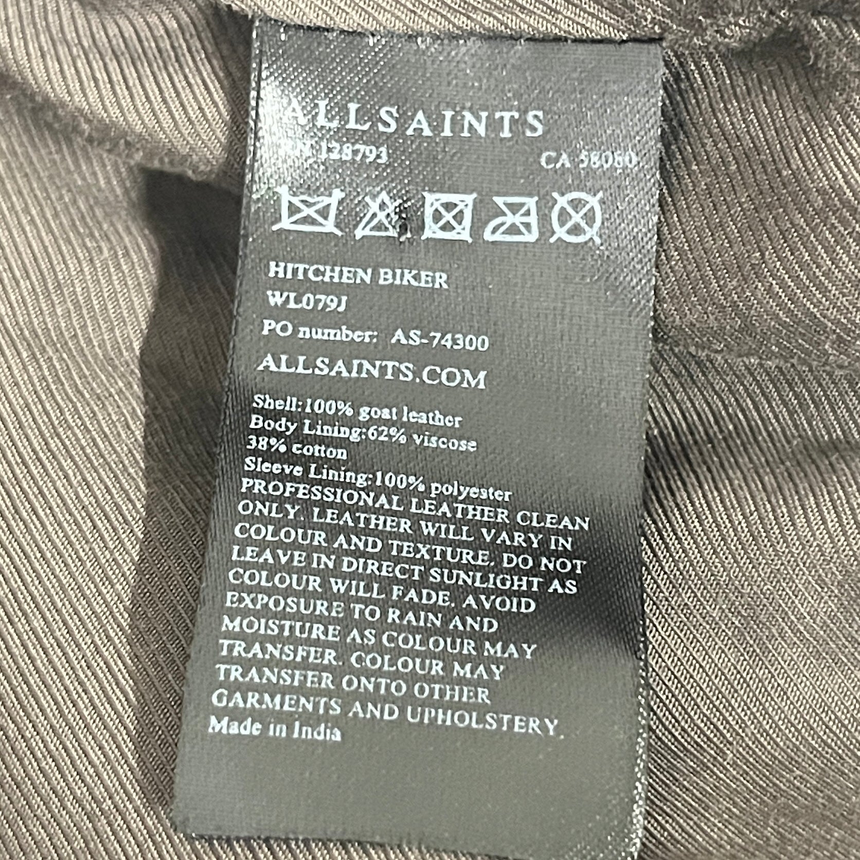 ALLSAINTS/Leather Jkt/4/Leather/BRW/CROPPED view 4