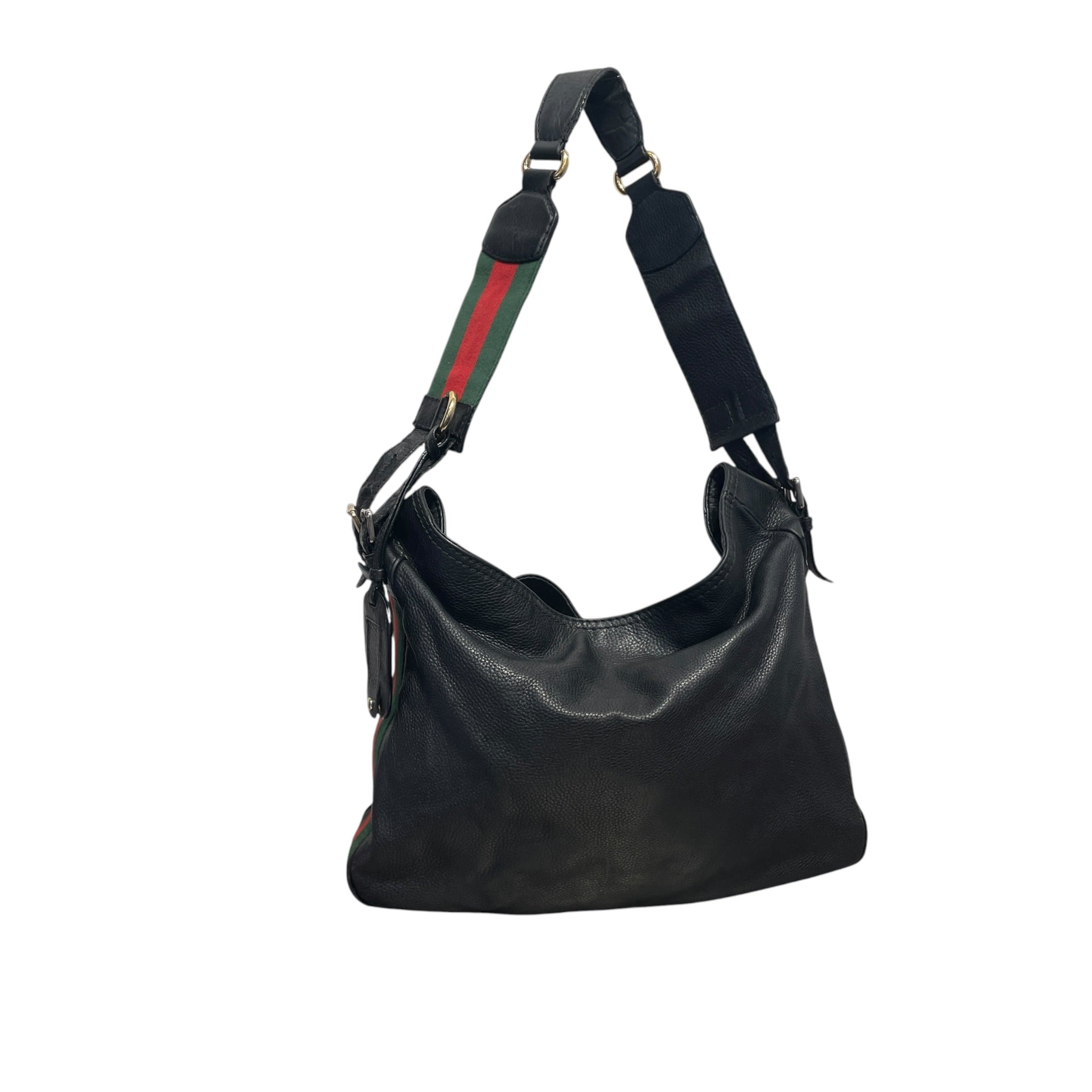 GUCCI/Hand Bag/Leather/BLK/heritage shoulder bag view 2