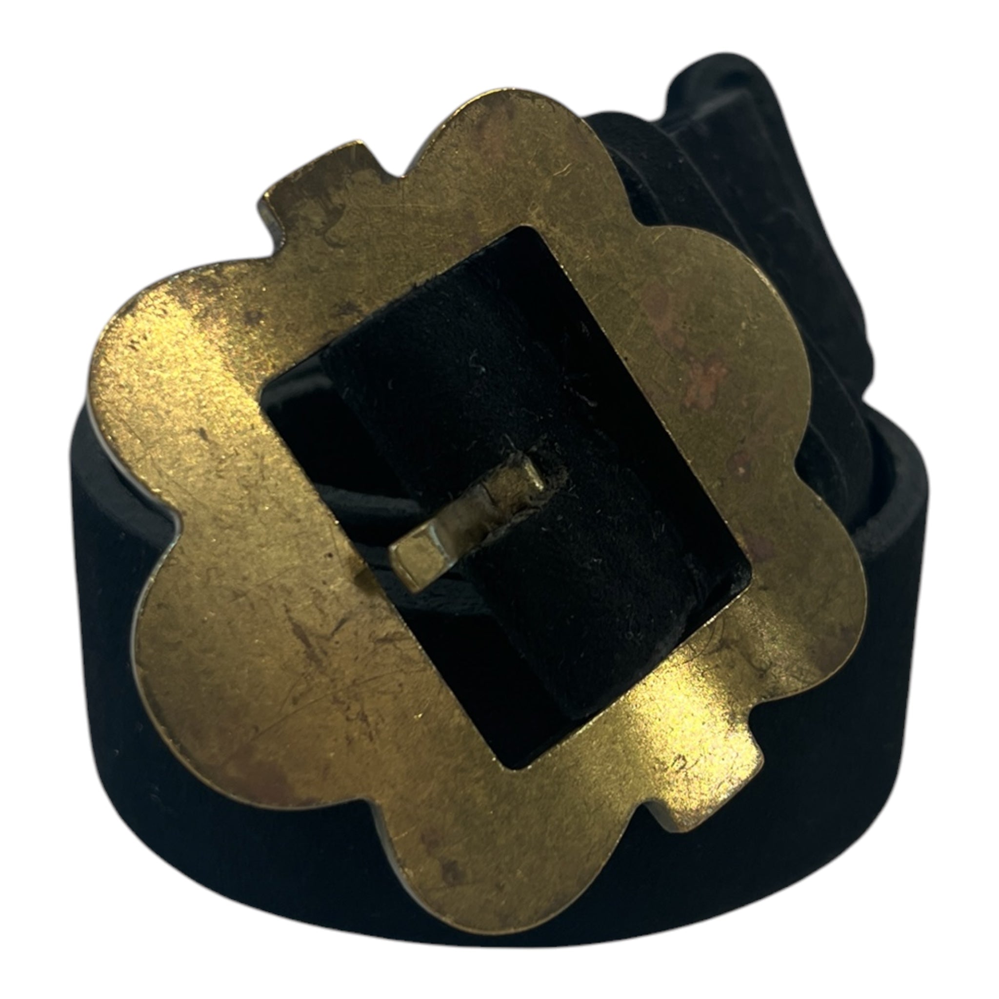 SKY HIGH FARM/Belt/Suede/BLK/GOLD FLOWER BUCKLE view 1