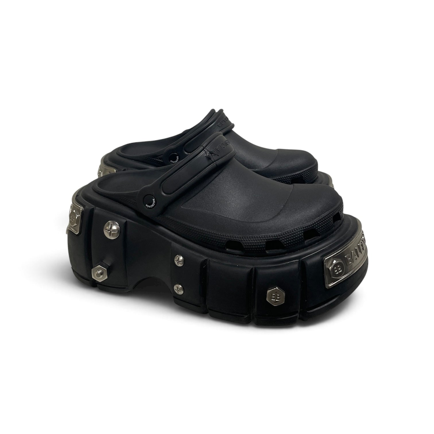 BALENCIAGA/crocs/Shoes/EU 44/BLK/platform view 1