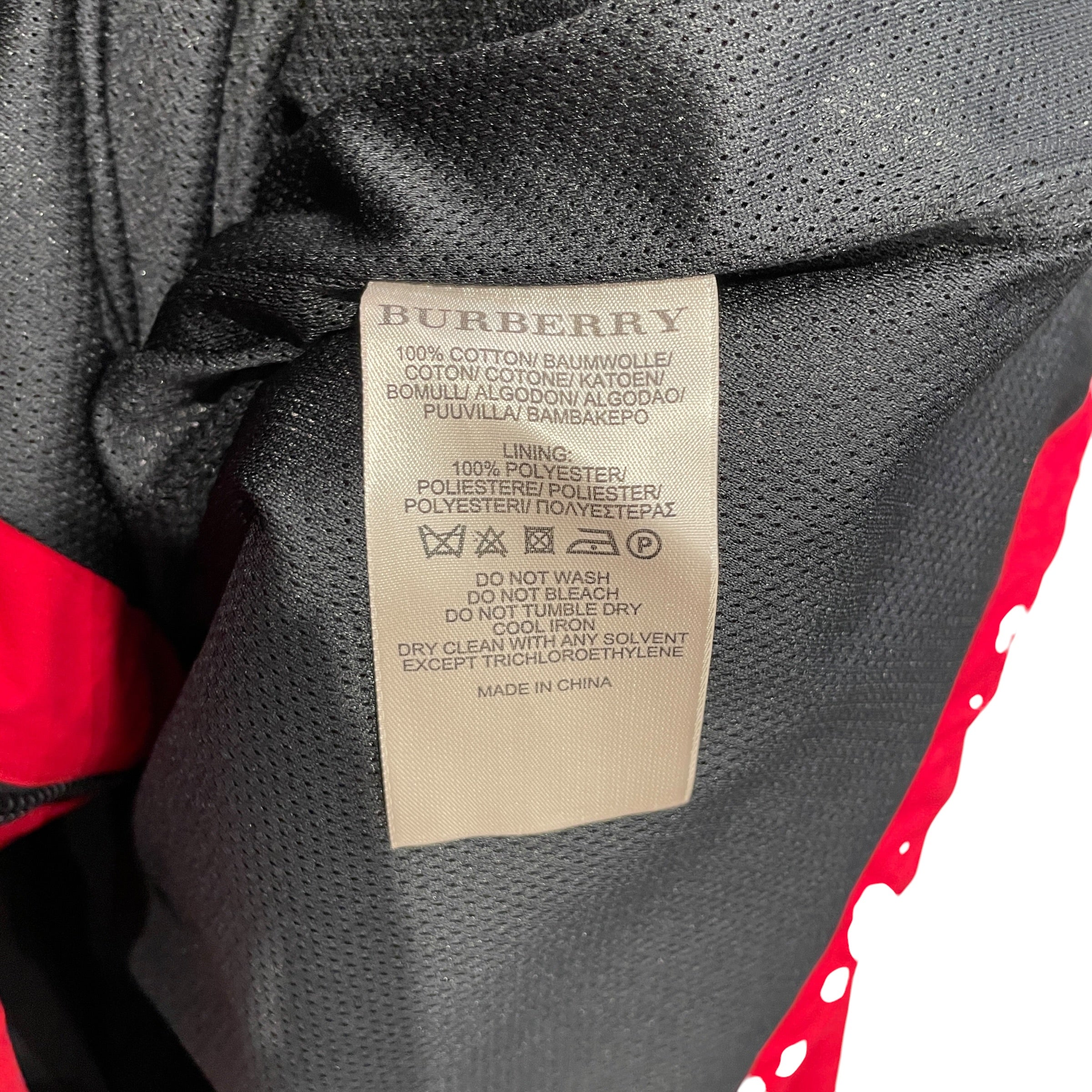 BURBERRY/Windbreaker/XL/Cotton/RED/DETACHABLLE HOOD view 4