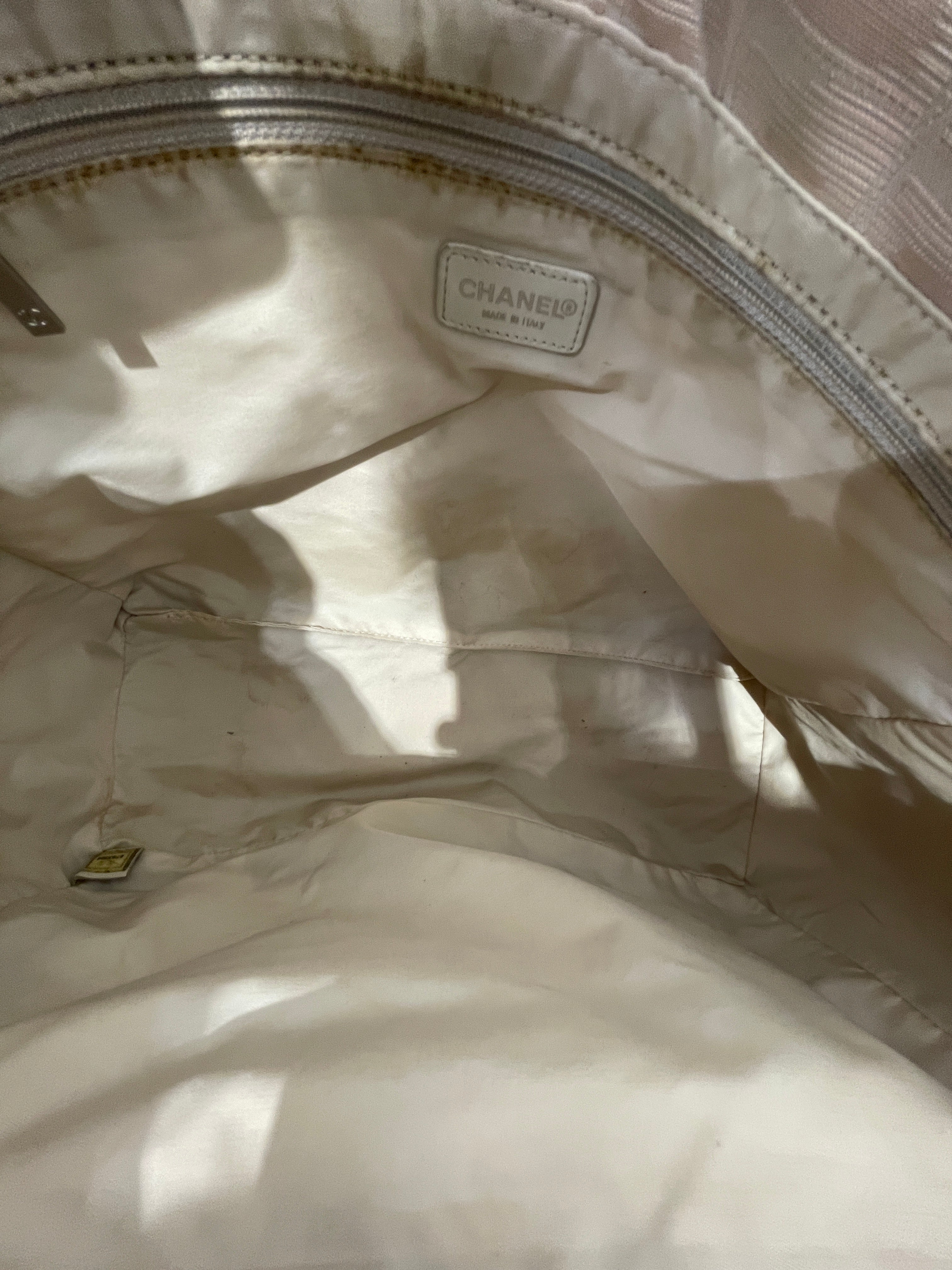 CHANEL/Bag/Monogram/Cotton/CRM/Ligne Tote view 5