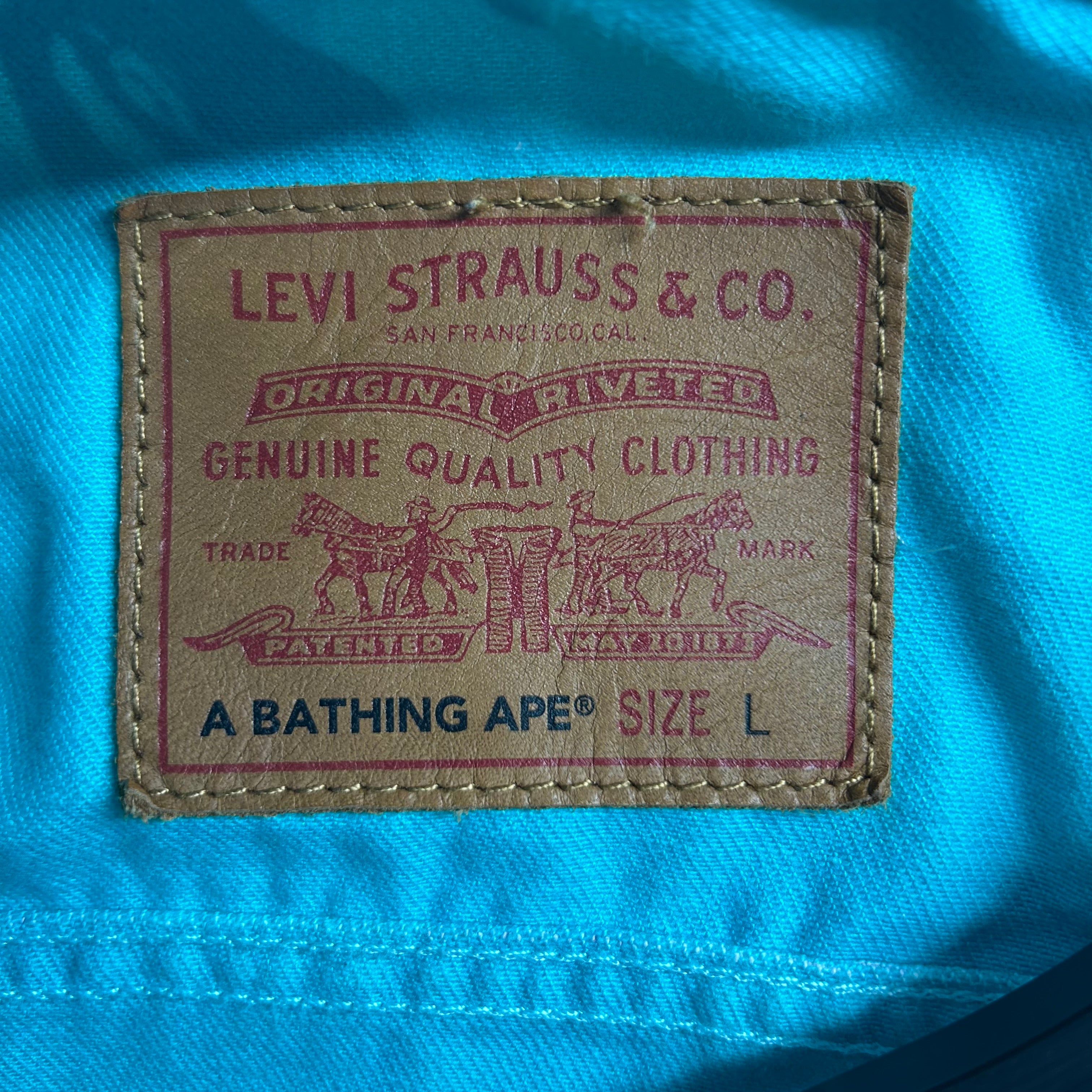 Levi's/A BATHING APE/Denim Jkt/L/Cotton/MLT/All Over Print/A-AB 70555 COTTON CANDY view 3