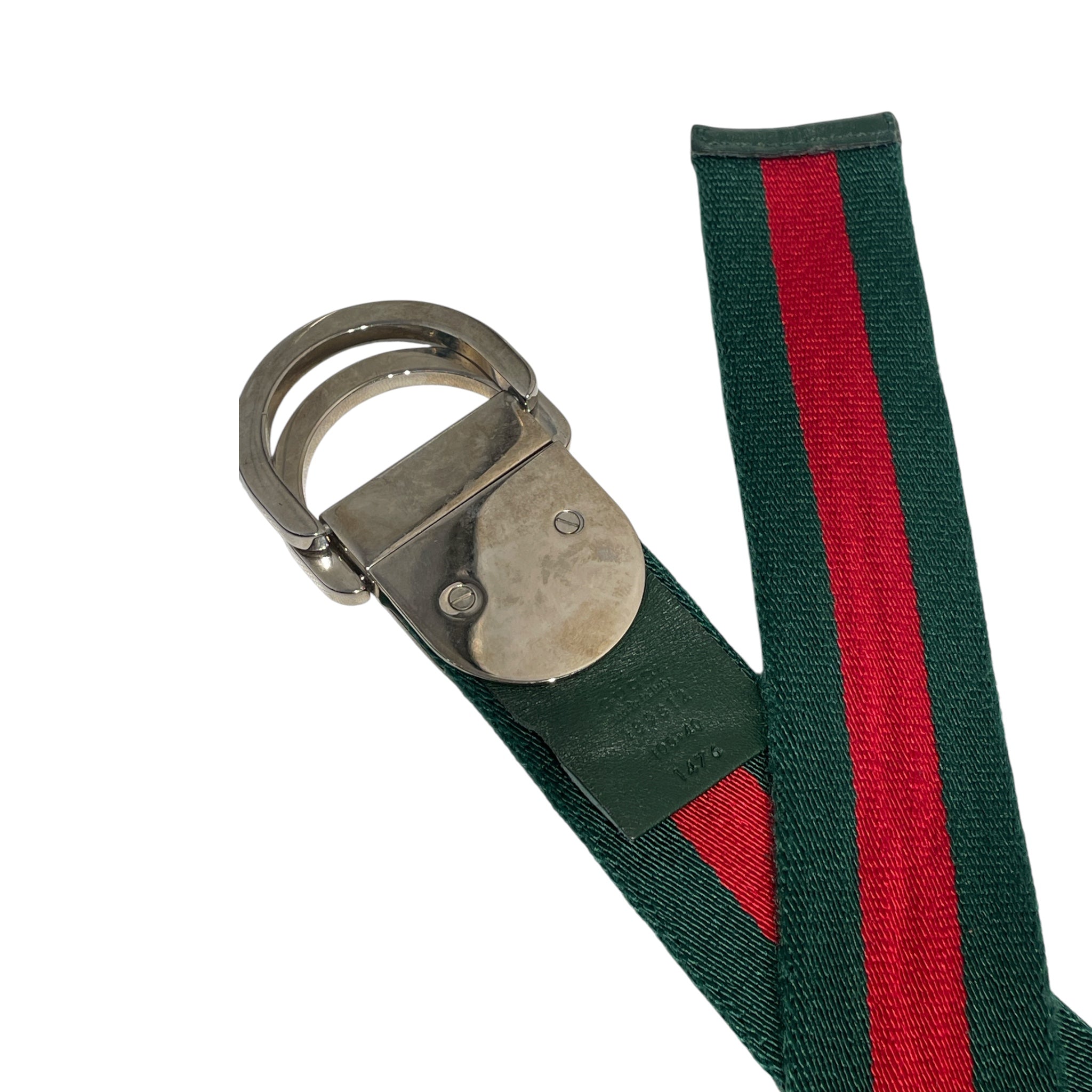 GUCCI/Belt/Stripe/Cotton/GRN/Old Logo Stripe Belt view 2