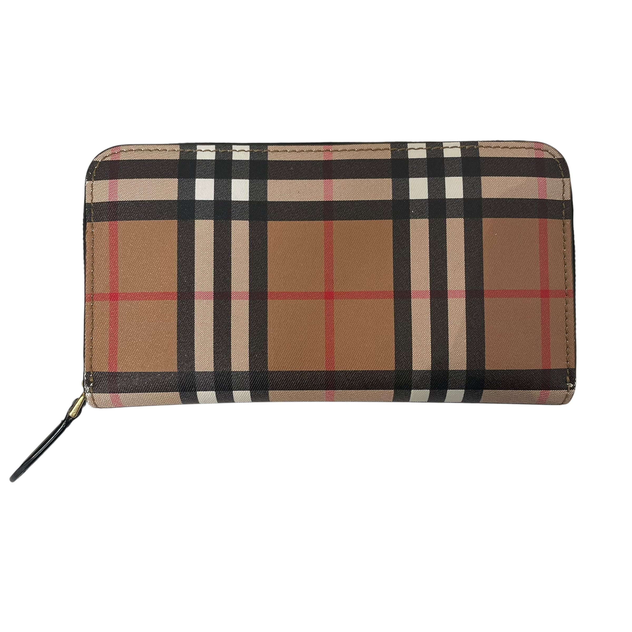 BURBERRY/Long Wallet/Glen Check/Leather/CML/elmore zip vintage check view 2