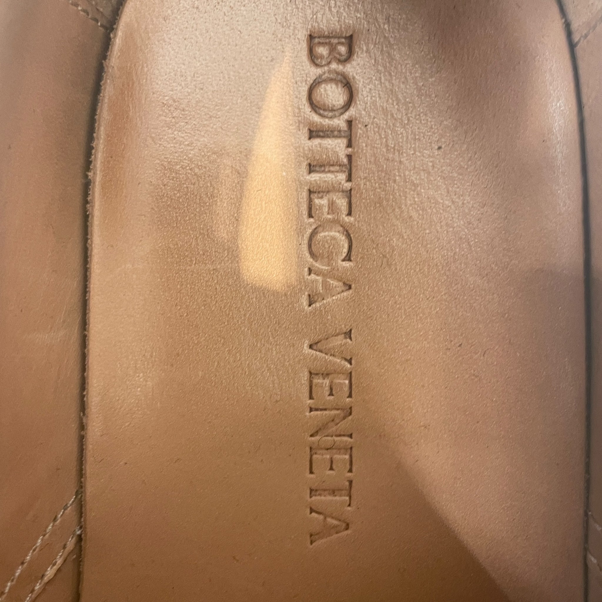 BOTTEGA VENETA/Dress Shoes/US 8.5/Border/Leather/KHK/bottega veneta bounce derby view 3