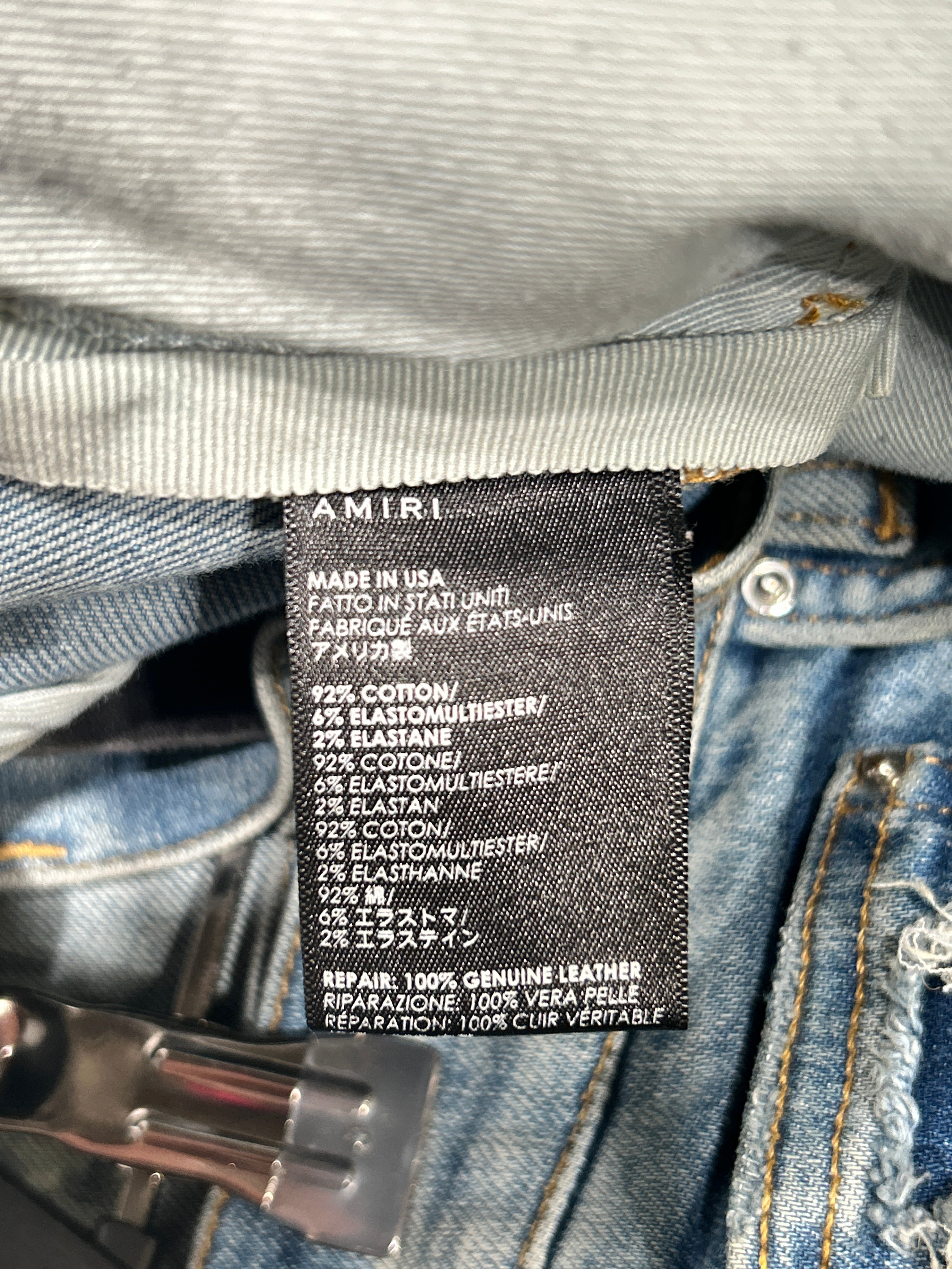 AMIRI/Straight Pants/34/Denim/BLU/amiri embroidered logo view 4