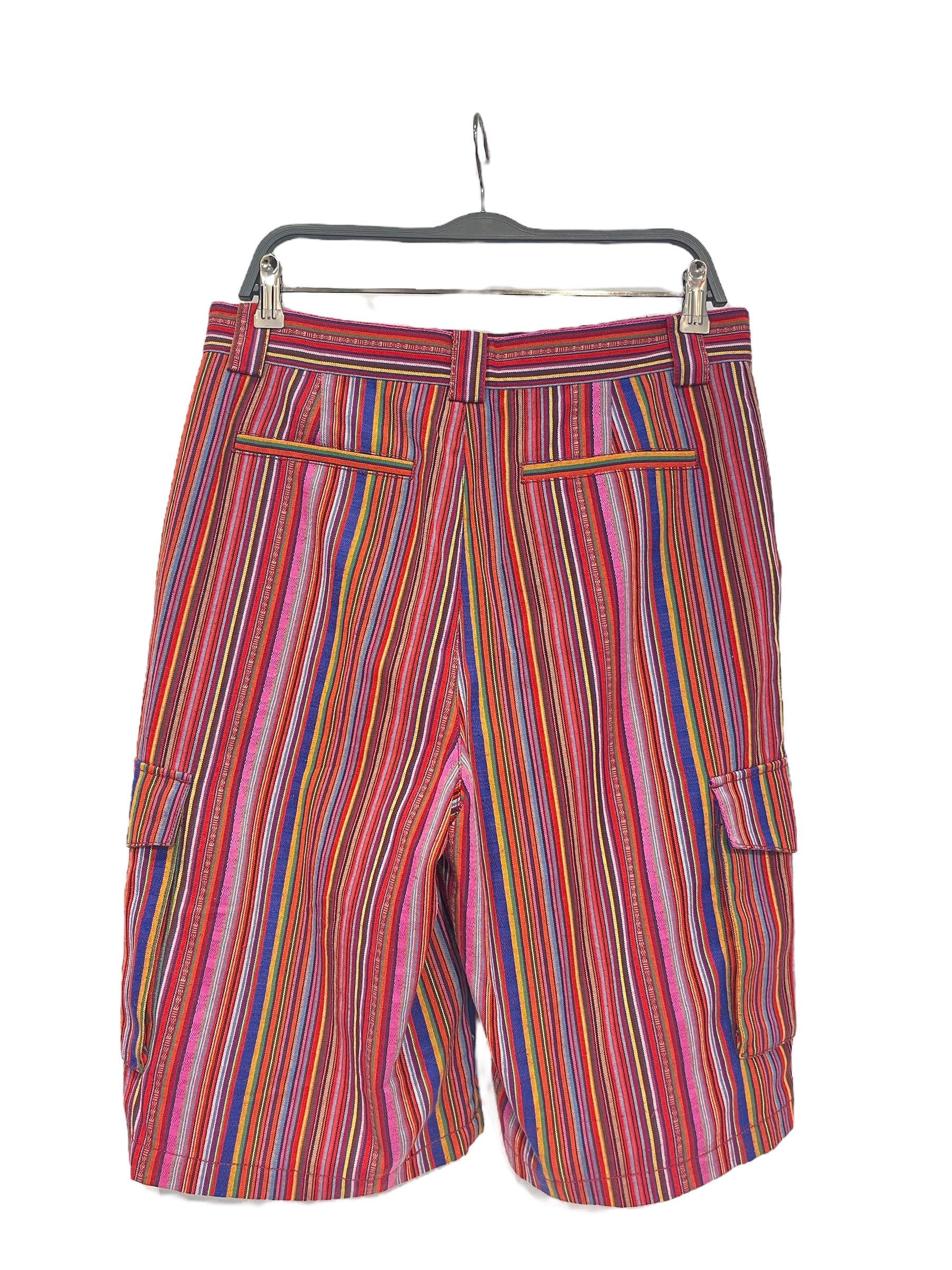 OPENING CEREMONY/Shorts/M/Polyester/MLT/Button Fly/Stripe/S18AIG23018 rainbow shorts view 2