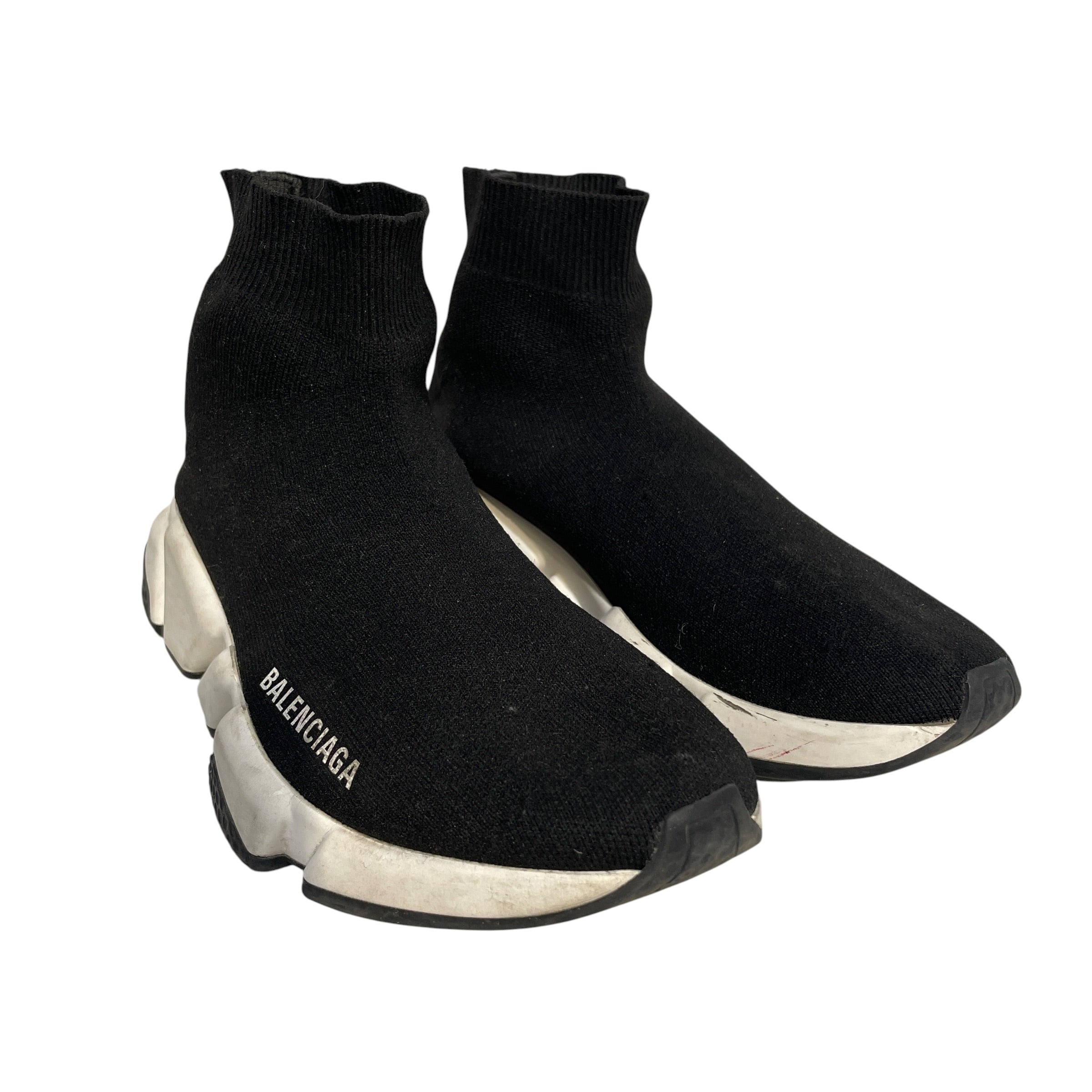 BALENCIAGA/Shoes/US 7/Cotton/BLK/Slip-on/Side Logo Speed Trainer view 1