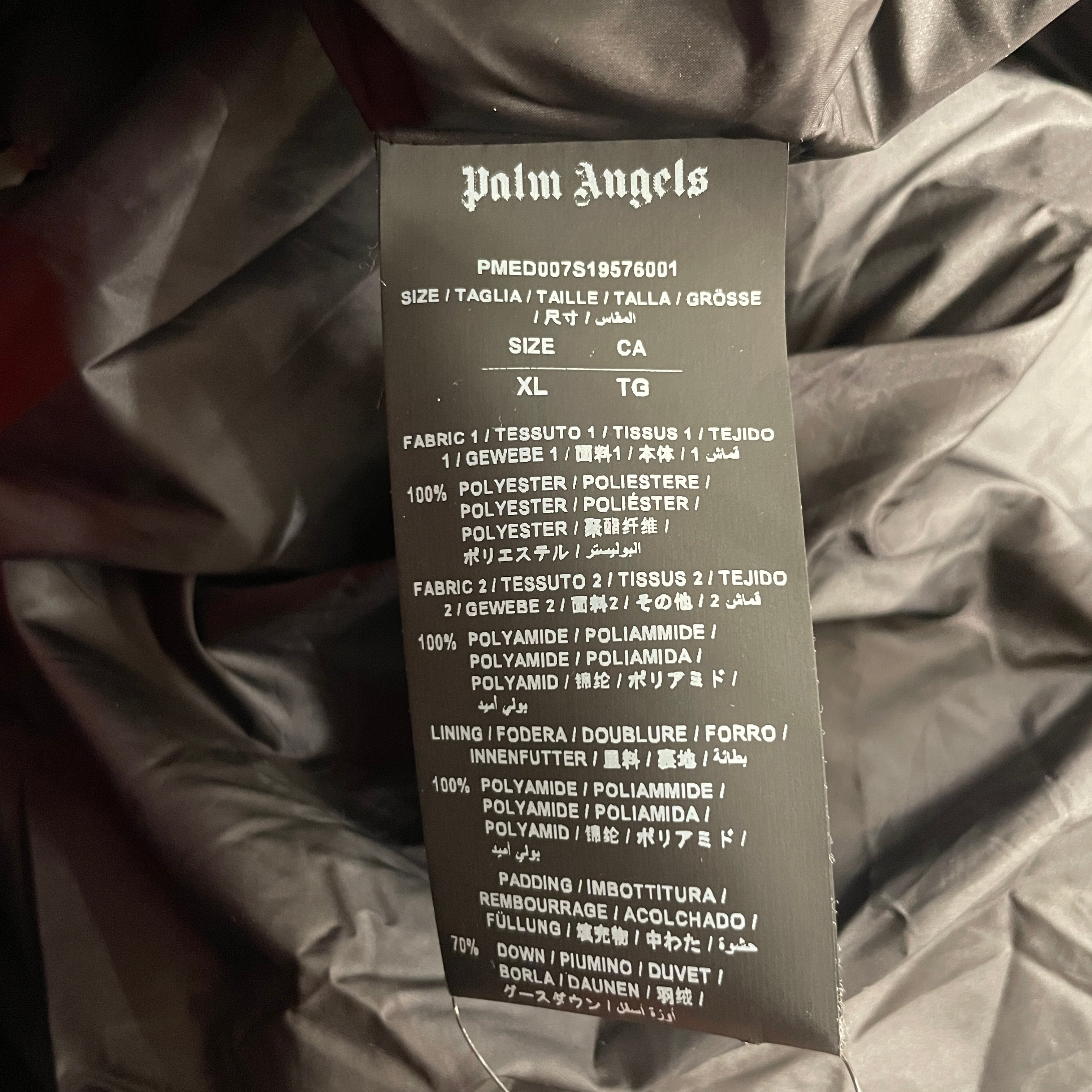 Palm Angels/Puffer Jkt/XL/Nylon/RED/TRACK PUFFER view 4