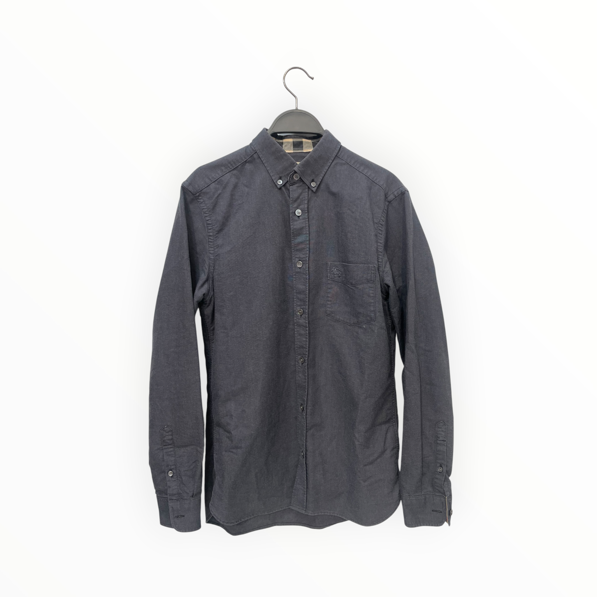 BURBERRY BRIT/LS Shirt/S/Cotton/GRY/button down view 1