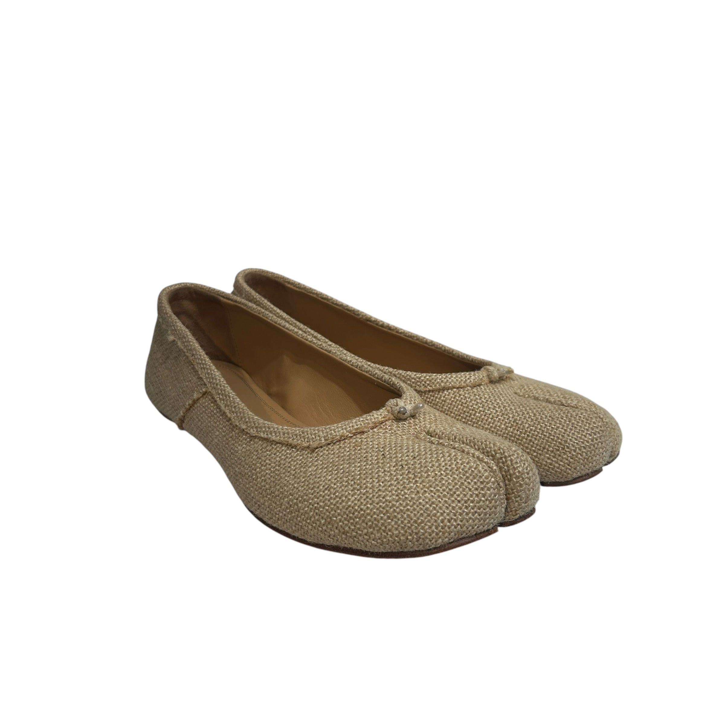 Maison Margiela/Flat Shoes/US 6/Tweed/BEG/Tabi Tweed Flats view 1