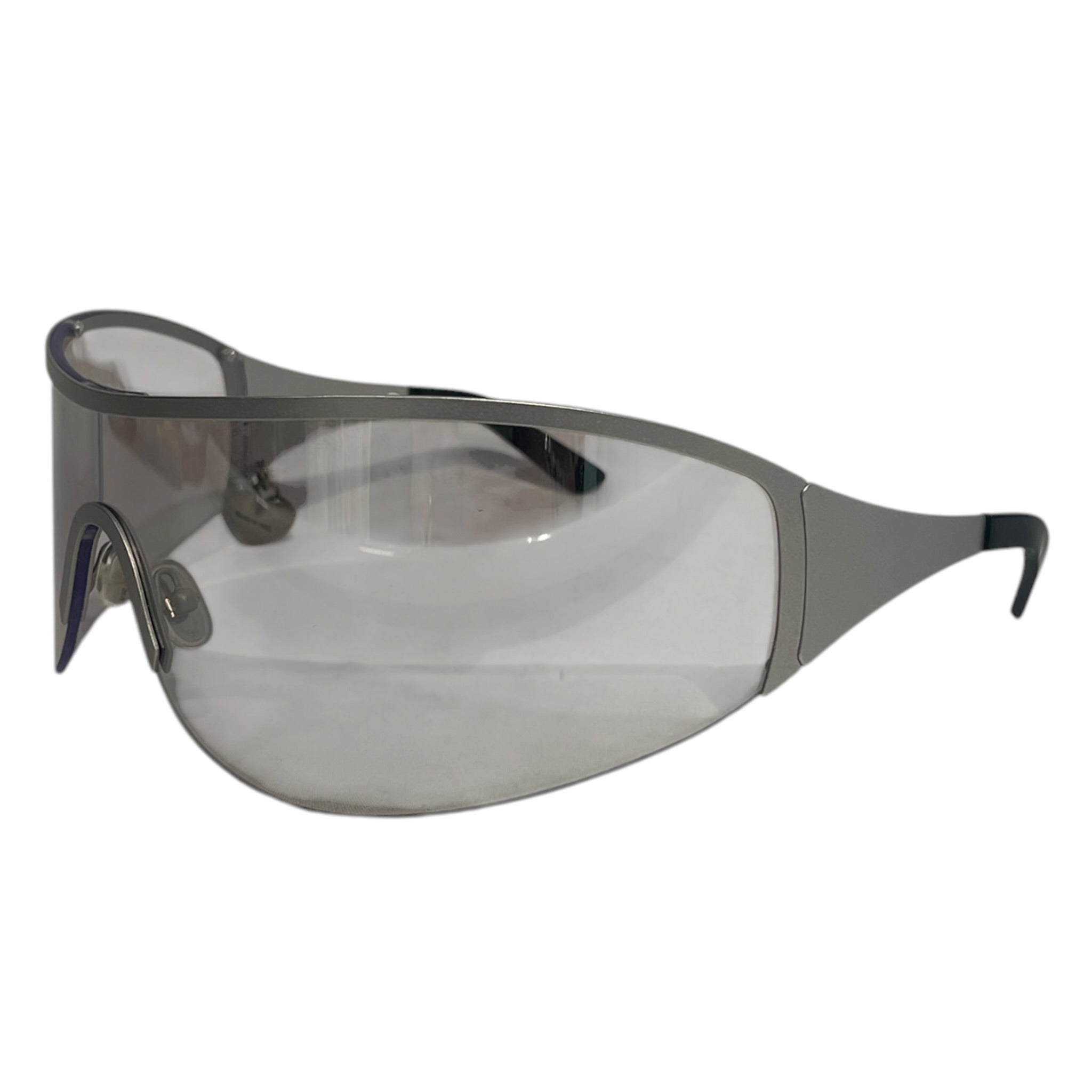 Acne Studios/Sunglasses/Titanium/SLV/Shield Sunglasses view 2