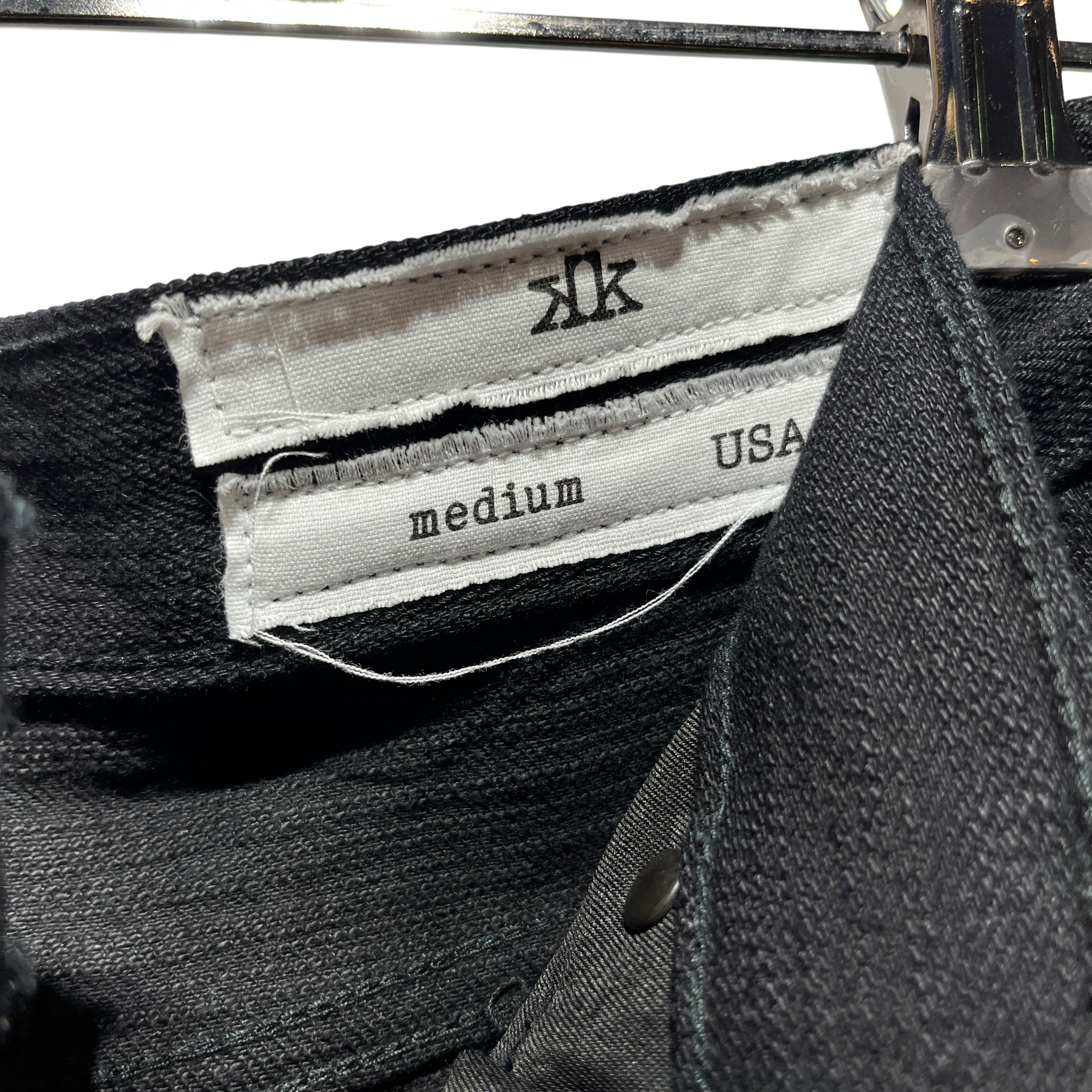 K-TWO STUDIOS/Straight Pants/M/Denim/BLK/18 oz slub view 3