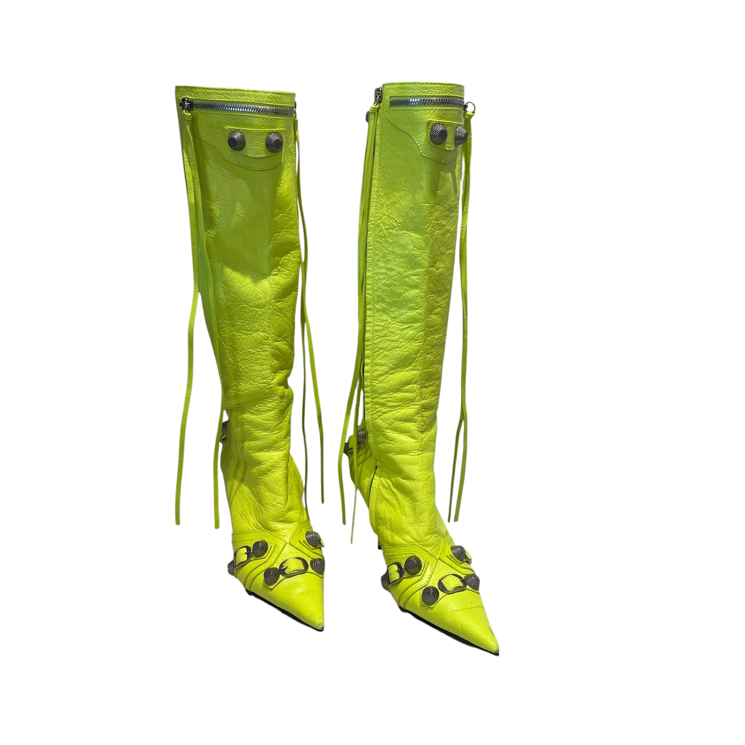 BALENCIAGA/Long Boots/EU 36.5/Leather/YEL/Cagile Knee High Boot view 1