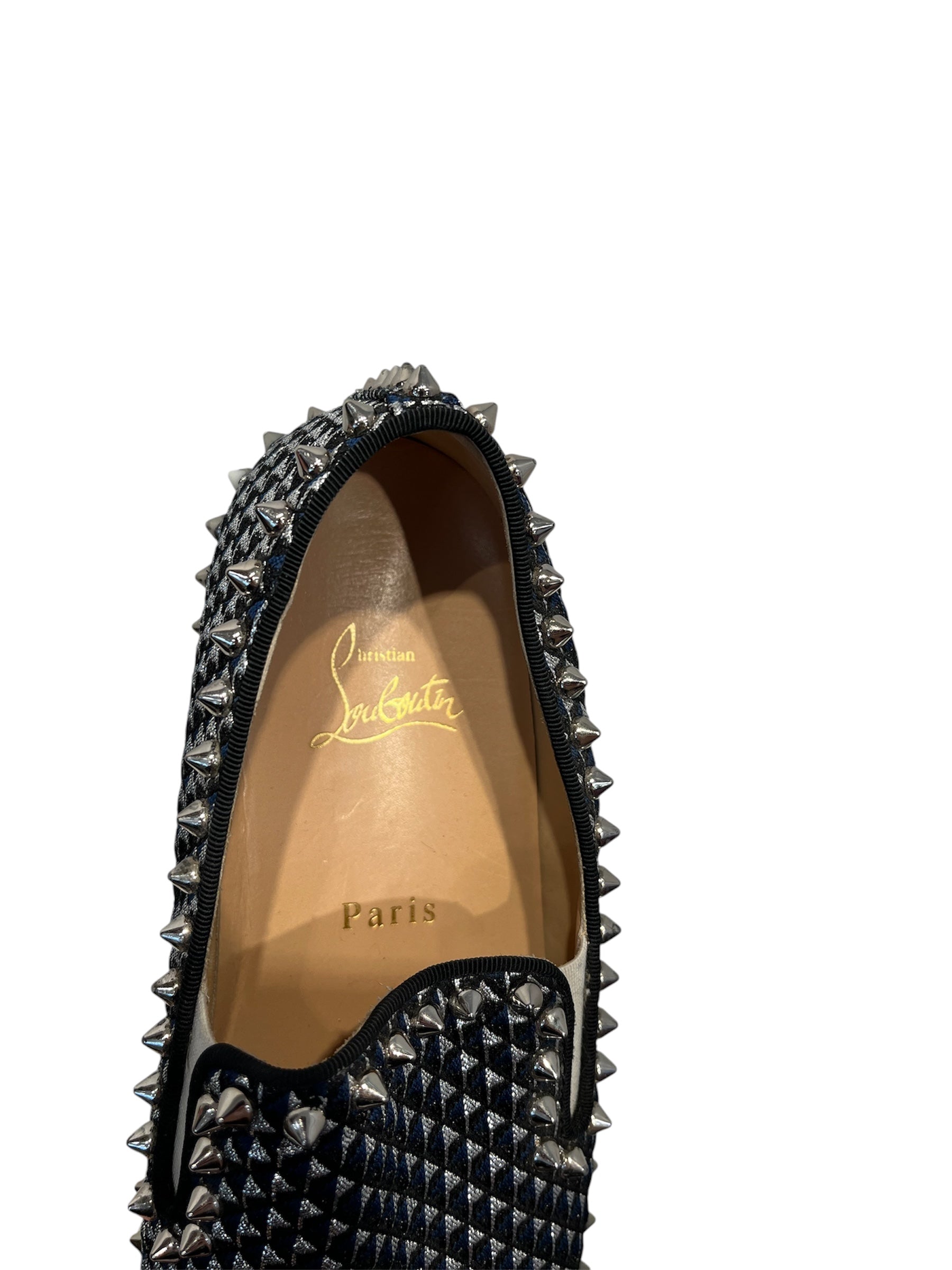 Christian Louboutin/Low-Sneakers/US 7.5/Cotton/BLU/ view 4