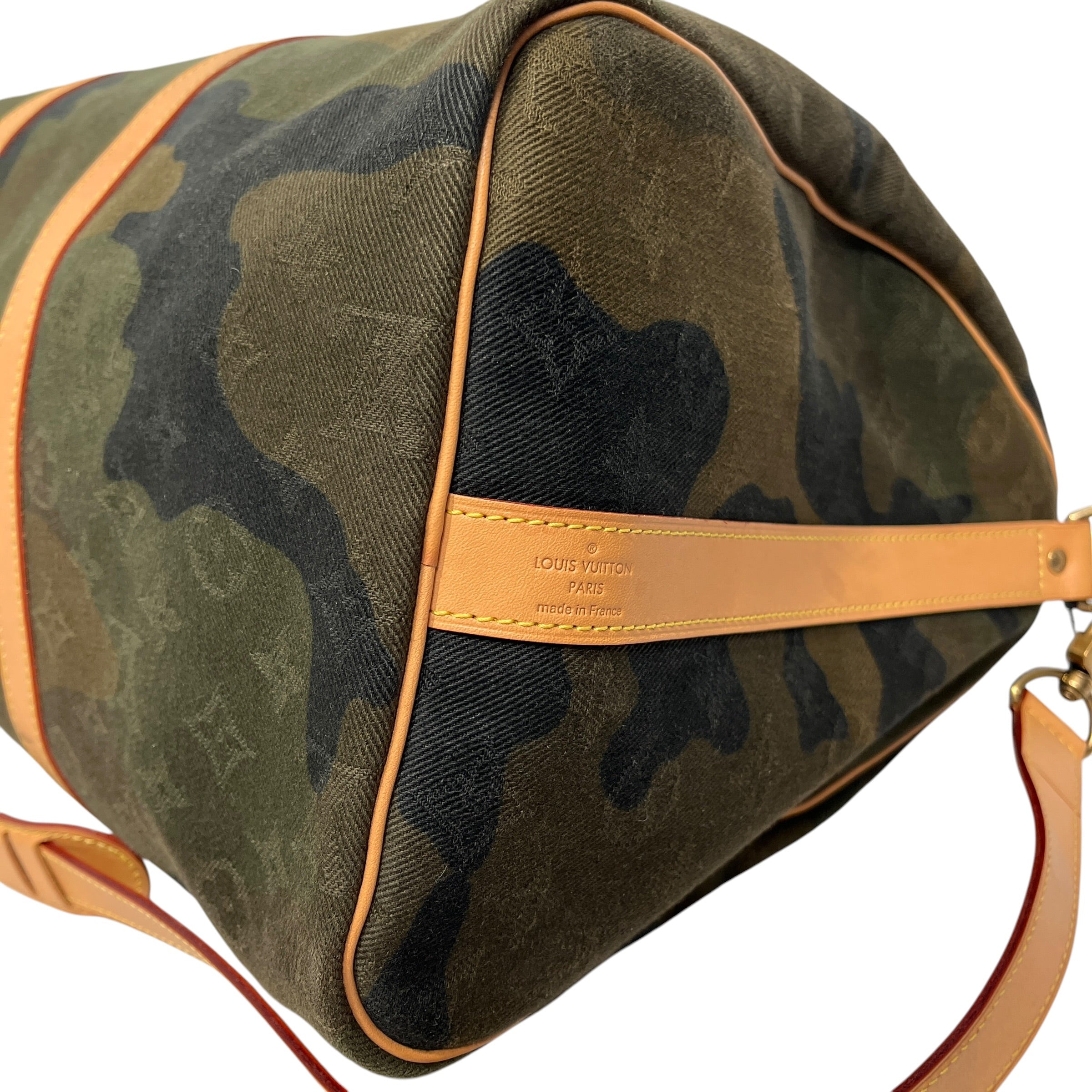 LOUIS VUITTON/Supreme/Luggage/Cotton/GRN/SUPREME SS17 CAMO KEEPALL TRAV view 5