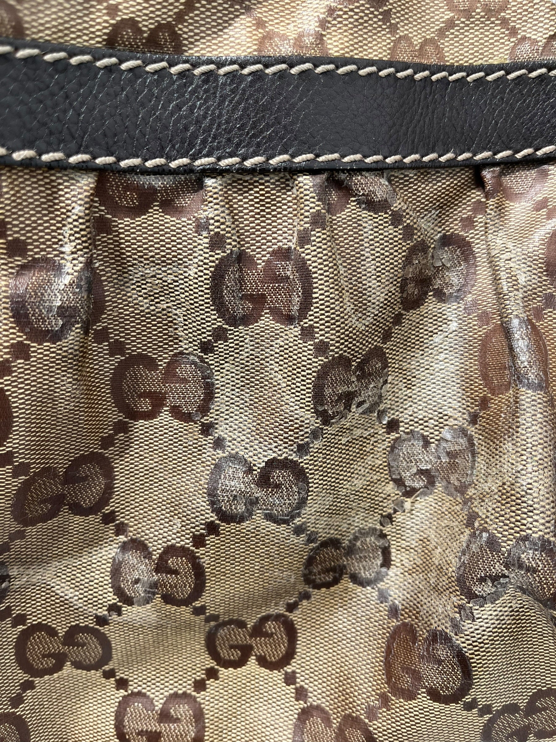 GUCCI/Hand Bag/Monogram/Leather/BRW/GG CRYSTAL TOP HANDLE view 7