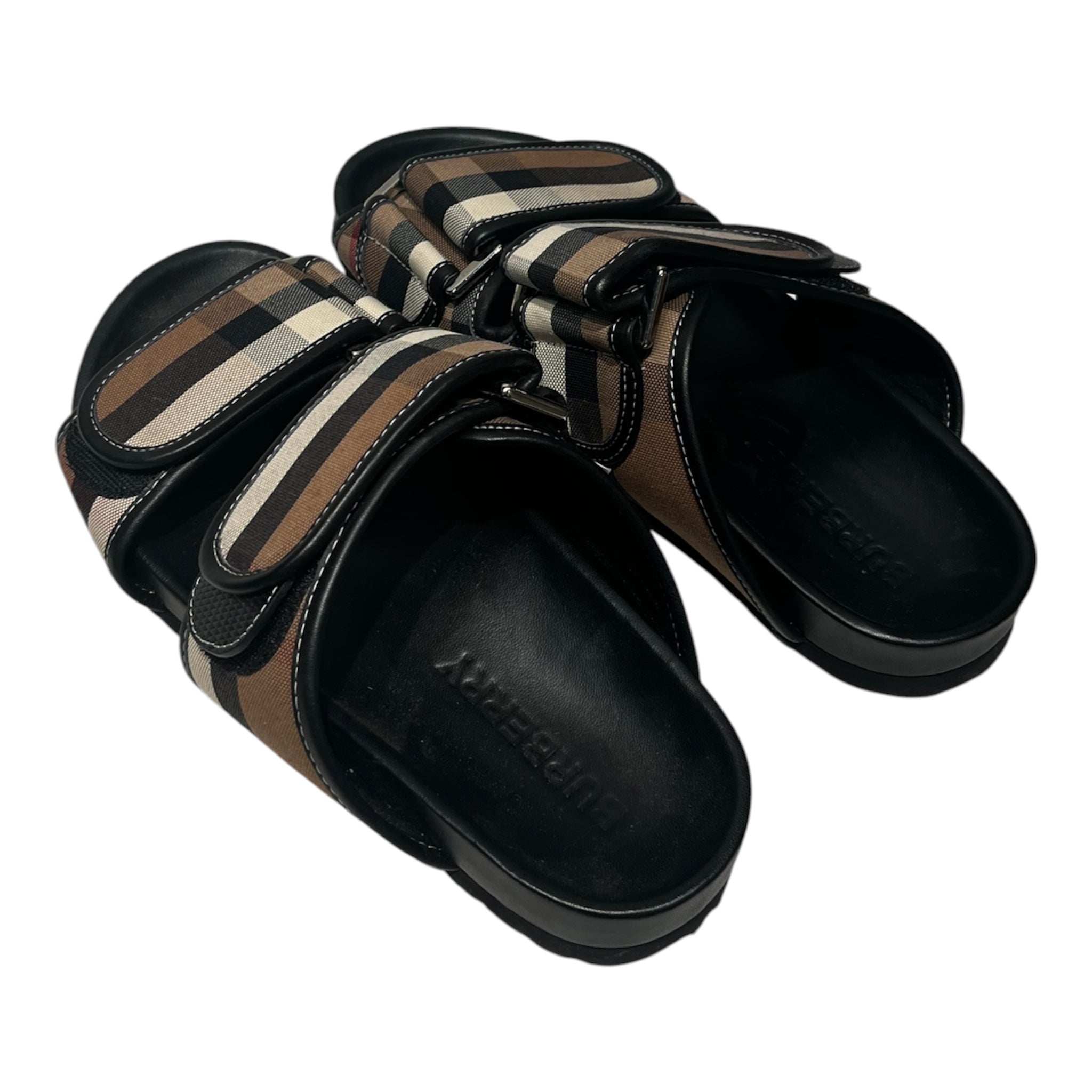 BURBERRY/Sandals/EU 41/Plaid/Leather/MLT/ view 2
