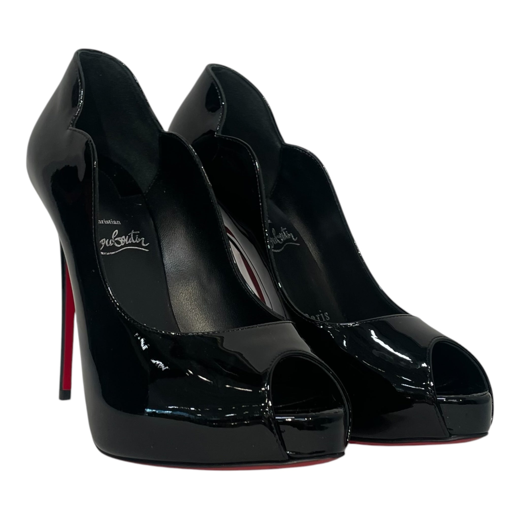 Christian Louboutin/Heels/EU 37/Leather/BLK/Hot Chick Alta view 1