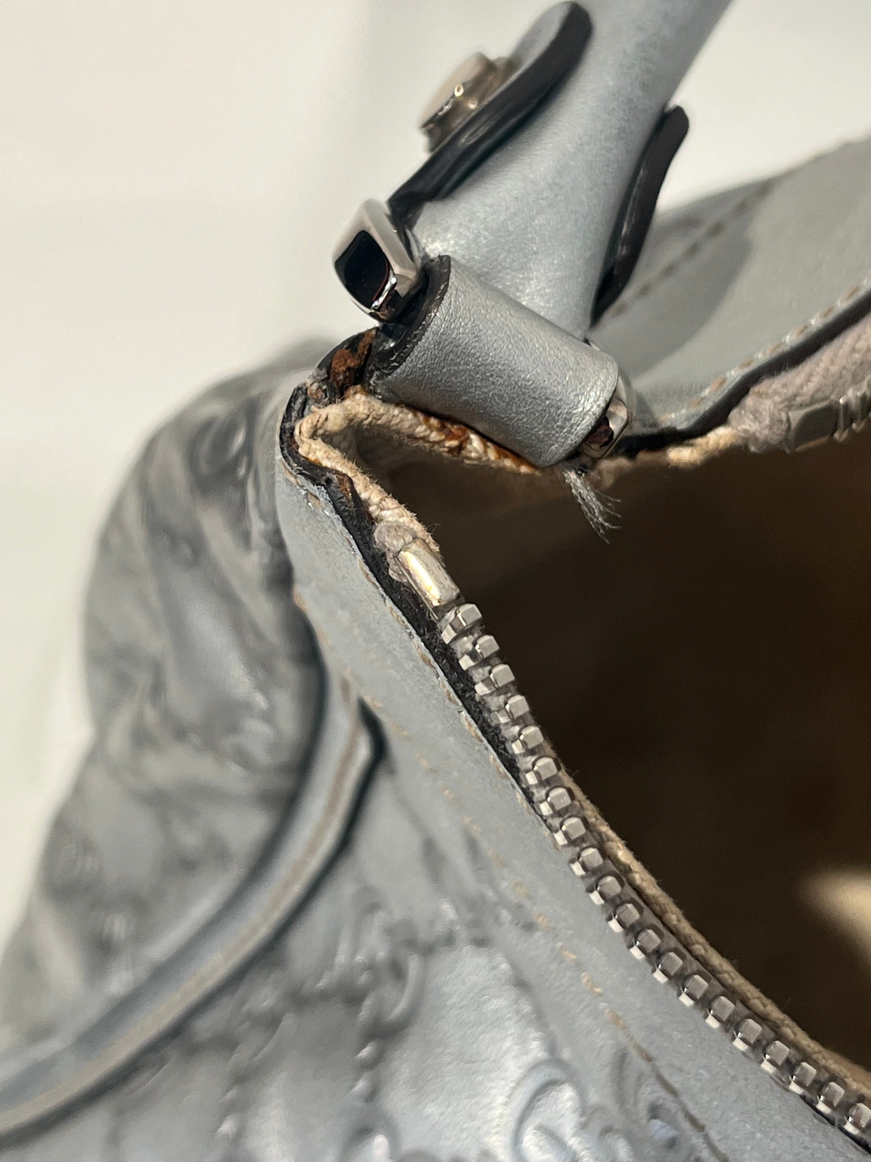 GUCCI/Hand Bag/Monogram/Leather/SLV/GG SIGNATURE ABBEY view 8