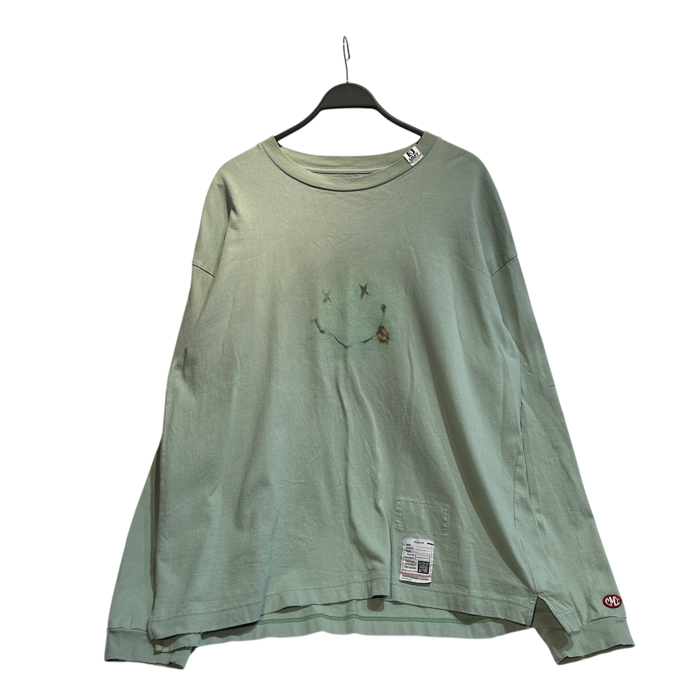 MIHARA YASUHIRO/LS T-Shirt/50/Cotton/GRN/Smiley Face view 1