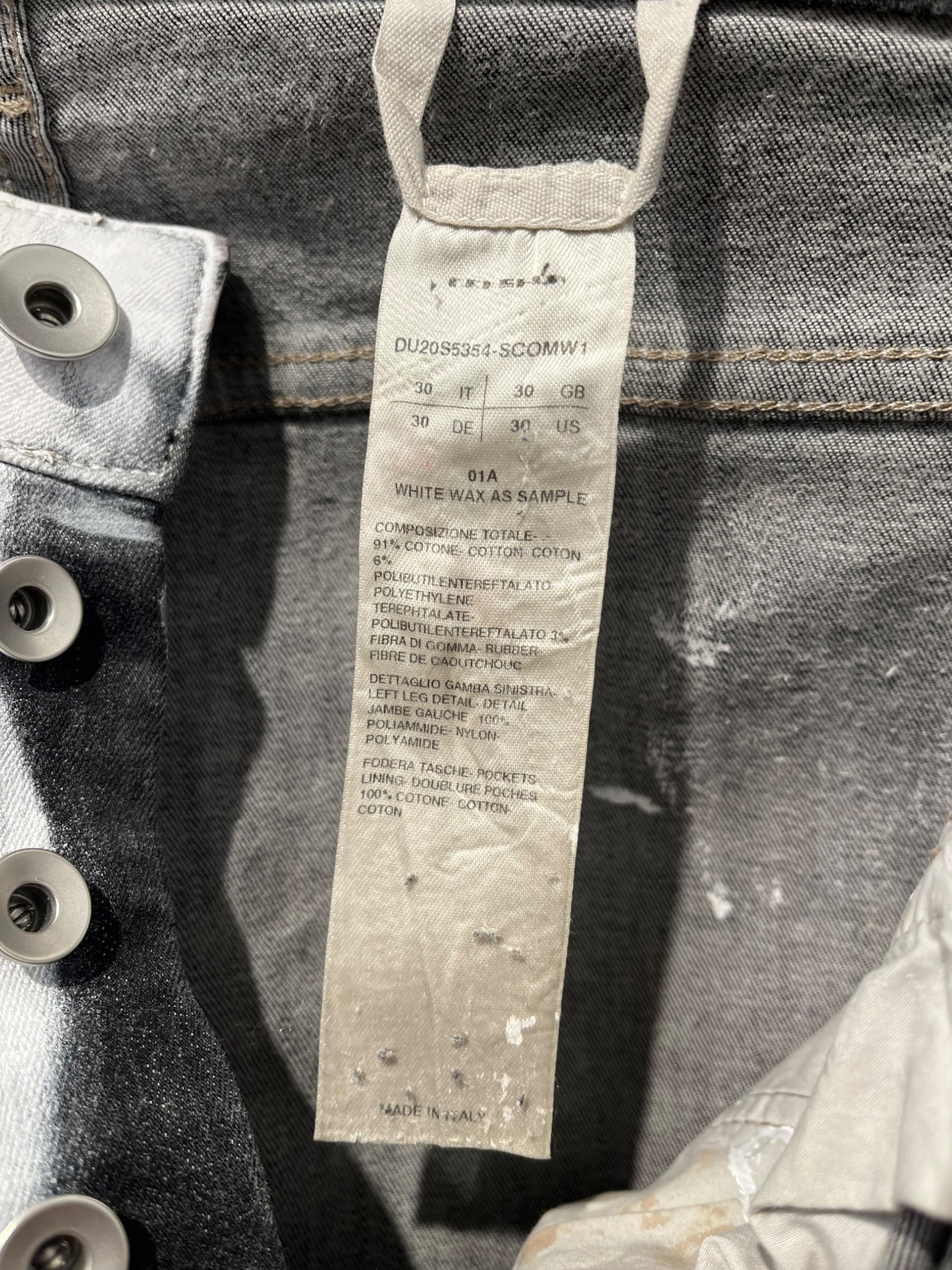 RICK OWENS DRKSHDW/Pants/30/Cotton/WHT/Button Fly/SOMBRA DSCURA TORRANCE CUT view 3