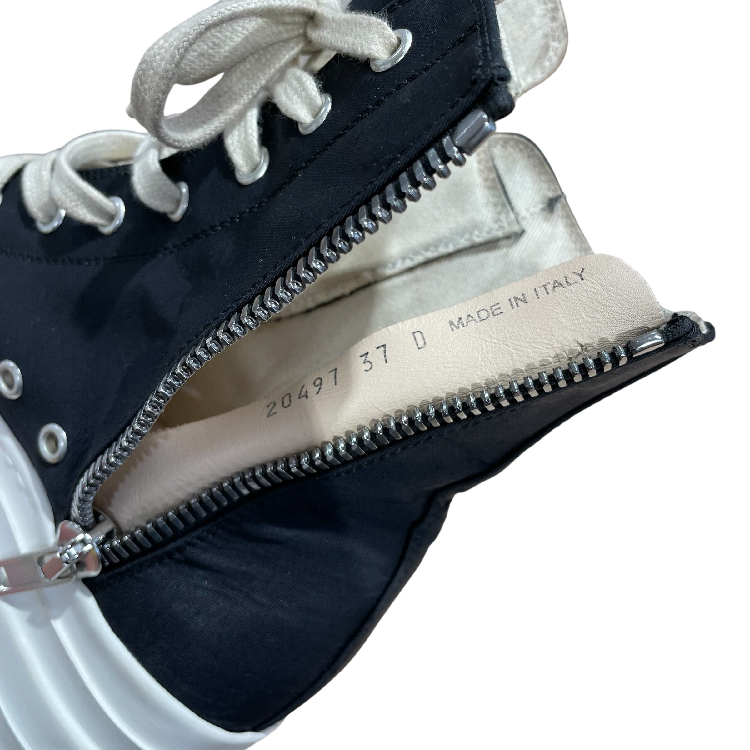 RICK OWENS DRKSHDW/Hi-Sneakers/EU 37/BLK/ramone hightop stacked sneaker view 7