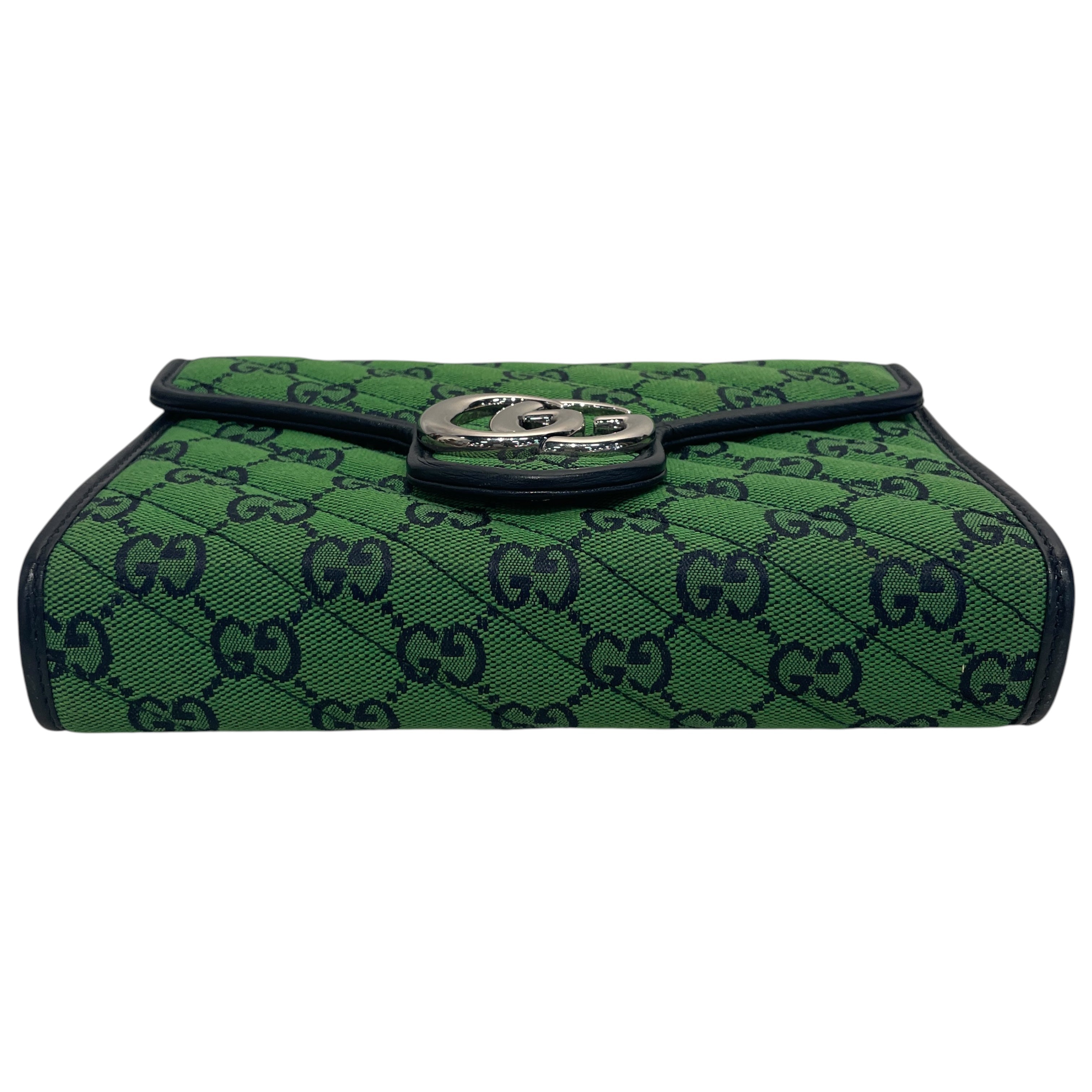 GUCCI/Cross Body Bag/Monogram/Cotton/GRN/MARMONT MATELASSE BAG view 3