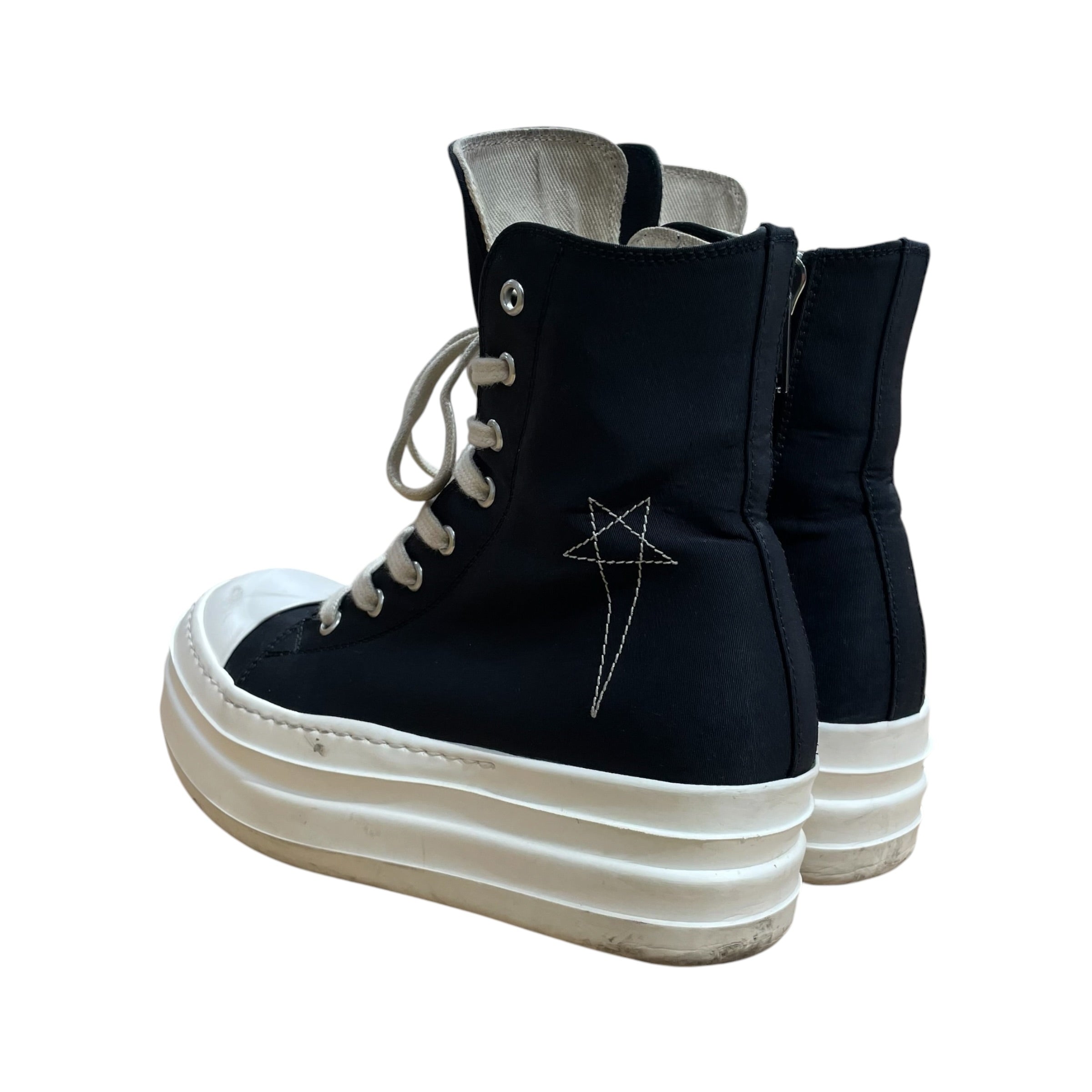 RICK OWENS DRKSHDW/Hi-Sneakers/EU 37/BLK/ramone hightop stacked sneaker view 3
