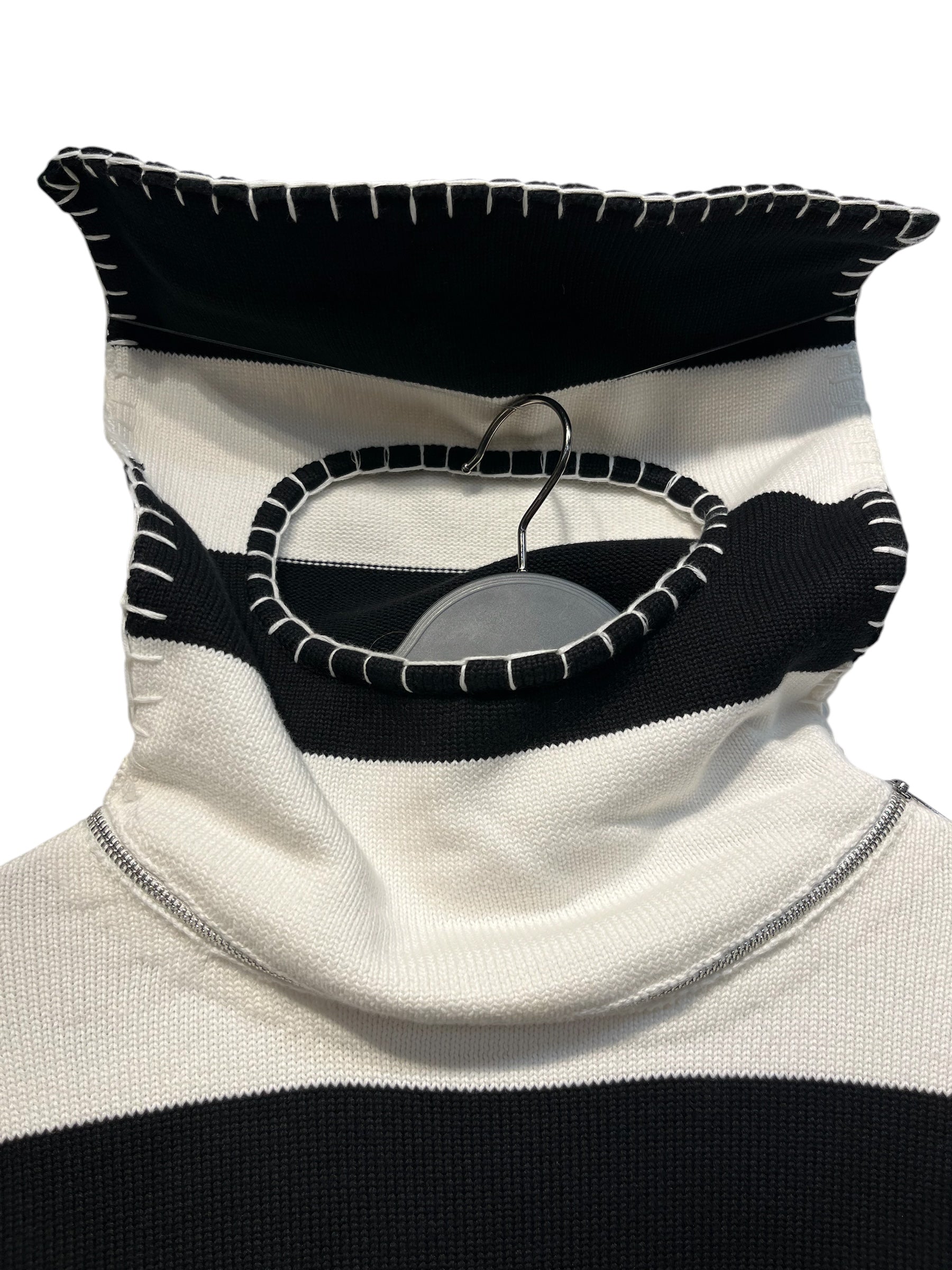CHARLES JEFFREY LOVERBOY/Heavy Sweater/XL/Stripe/Cotton/WHT/ view 2