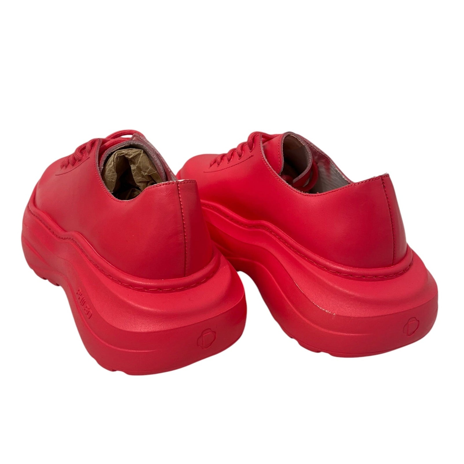 PHILEO/Low-Sneakers/EU 38/Leather/RED/lace red red laces view 2