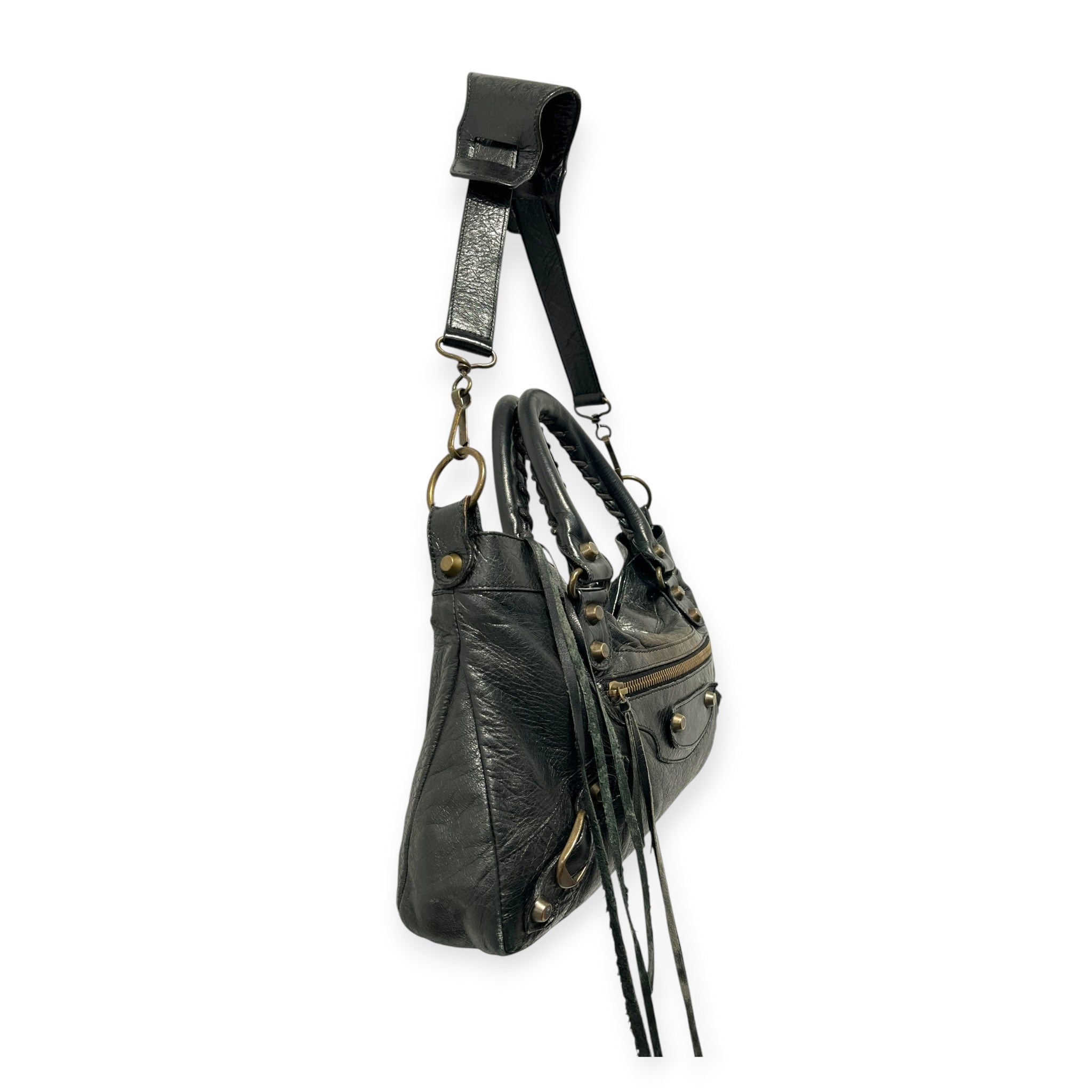 BALENCIAGA/Bag/Leather/BLK/LEATHER MOTORCROSS BAG view 4