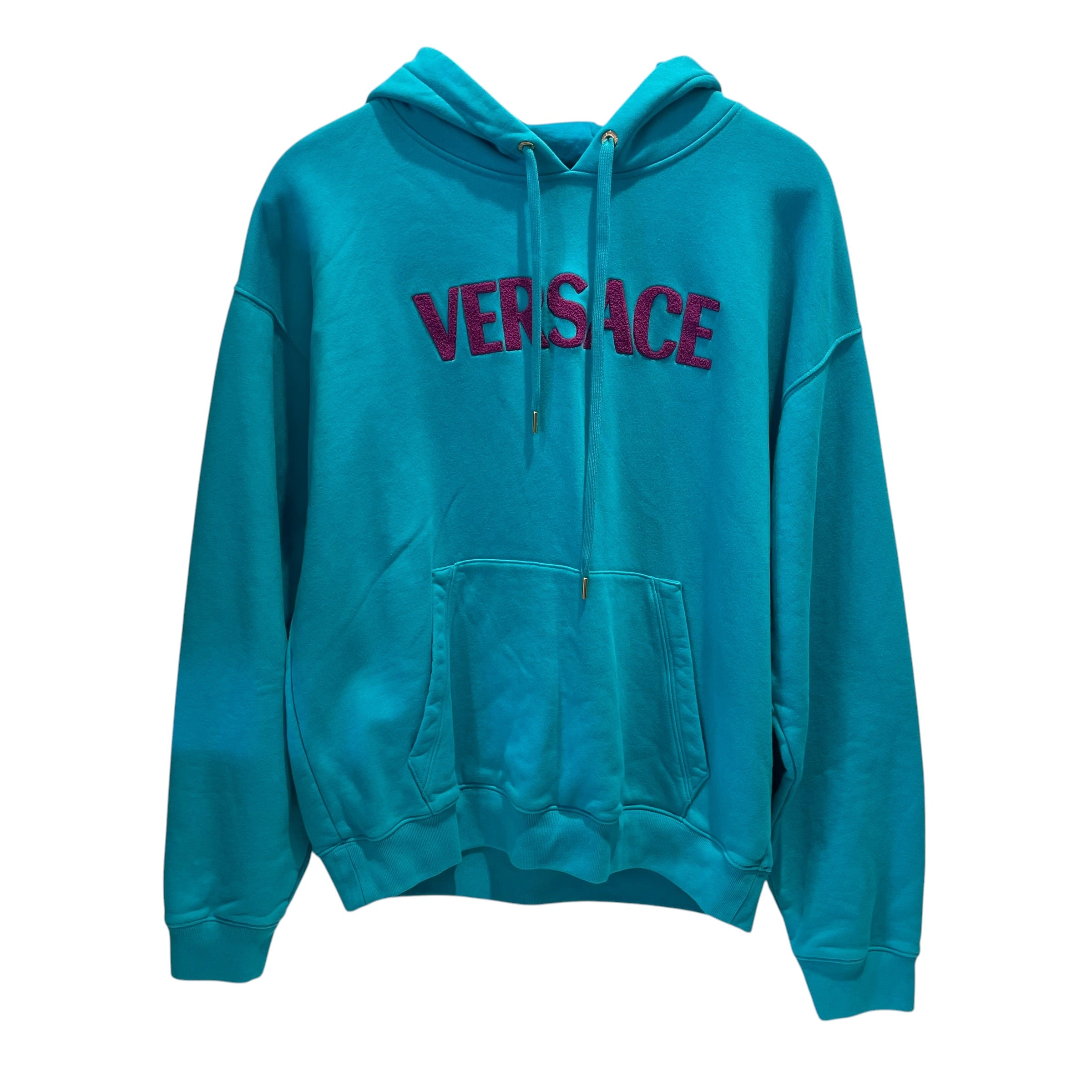 GIANNI VERSACE/Hoodie/XL/Cotton/BLU/PURPLE LOGO view 1