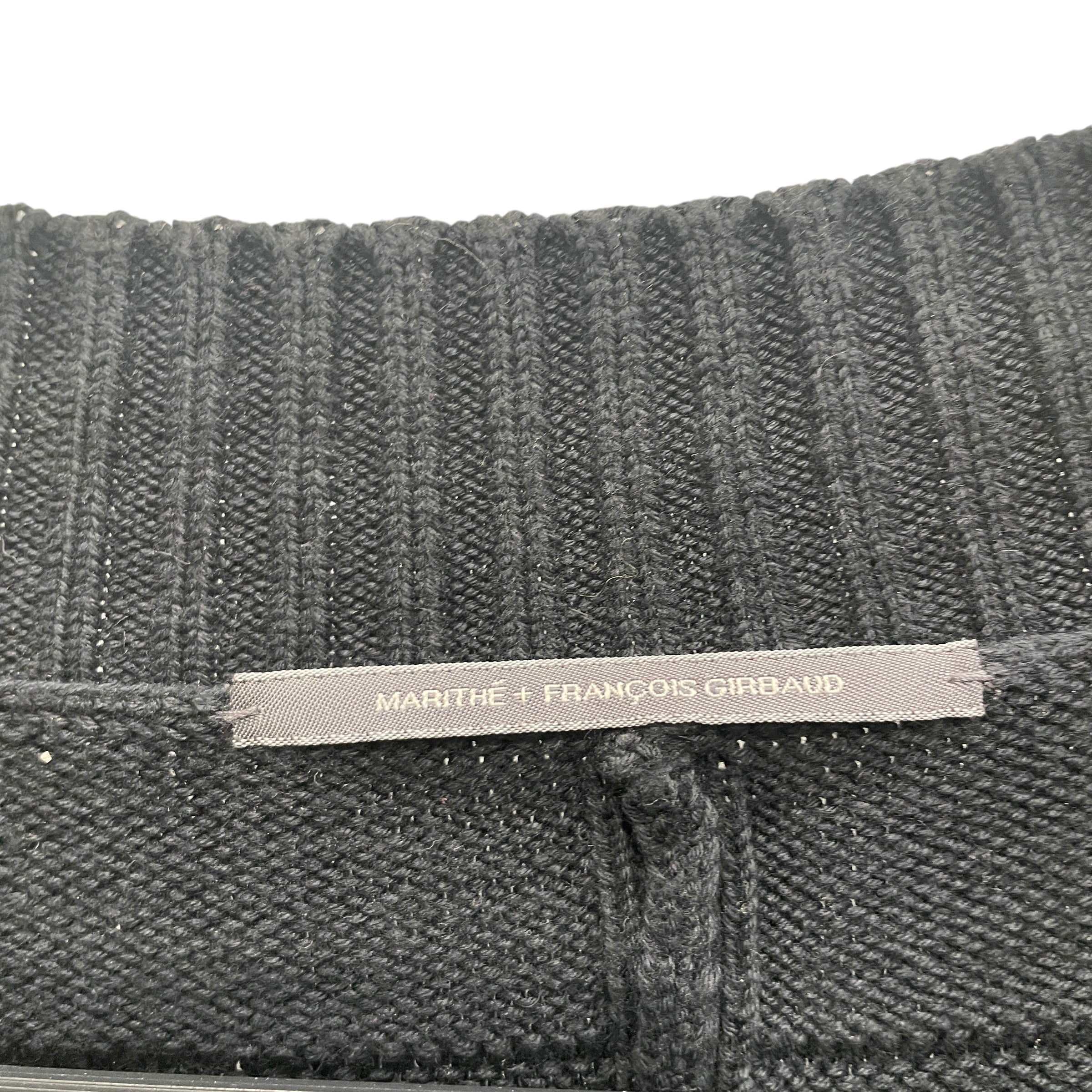 MARITHE FRANCOIS GIRBAUD/Camisole Dress/S/Cotton/BLK/KNIT SWEATER DRESS view 4
