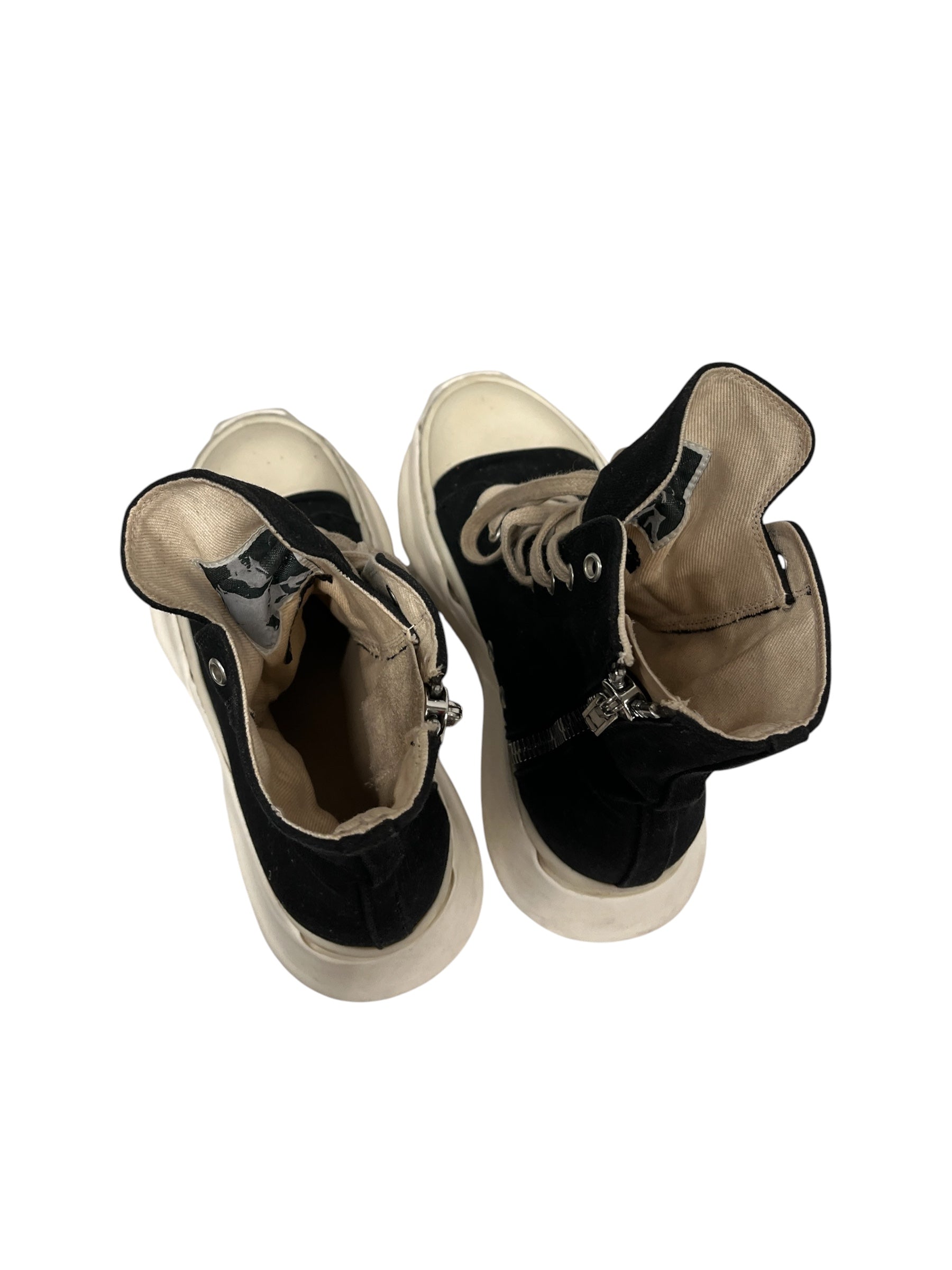 RICK OWENS DRKSHDW/Hi-Sneakers/US 6/Cotton/BLK/ABSTRACT HIGH view 3